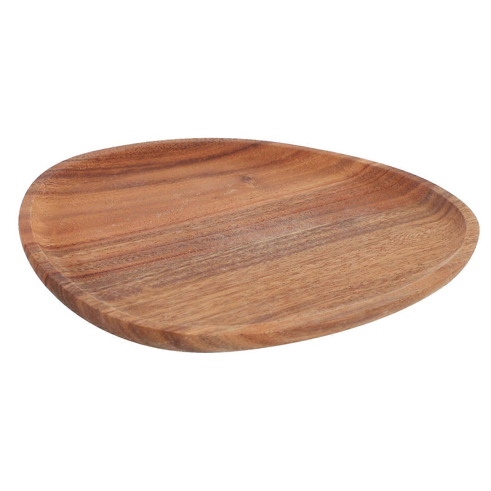 Fruit Plate Wear-Resistant Food Tray Gatherings Acacia Mangium Simple Design 1Set