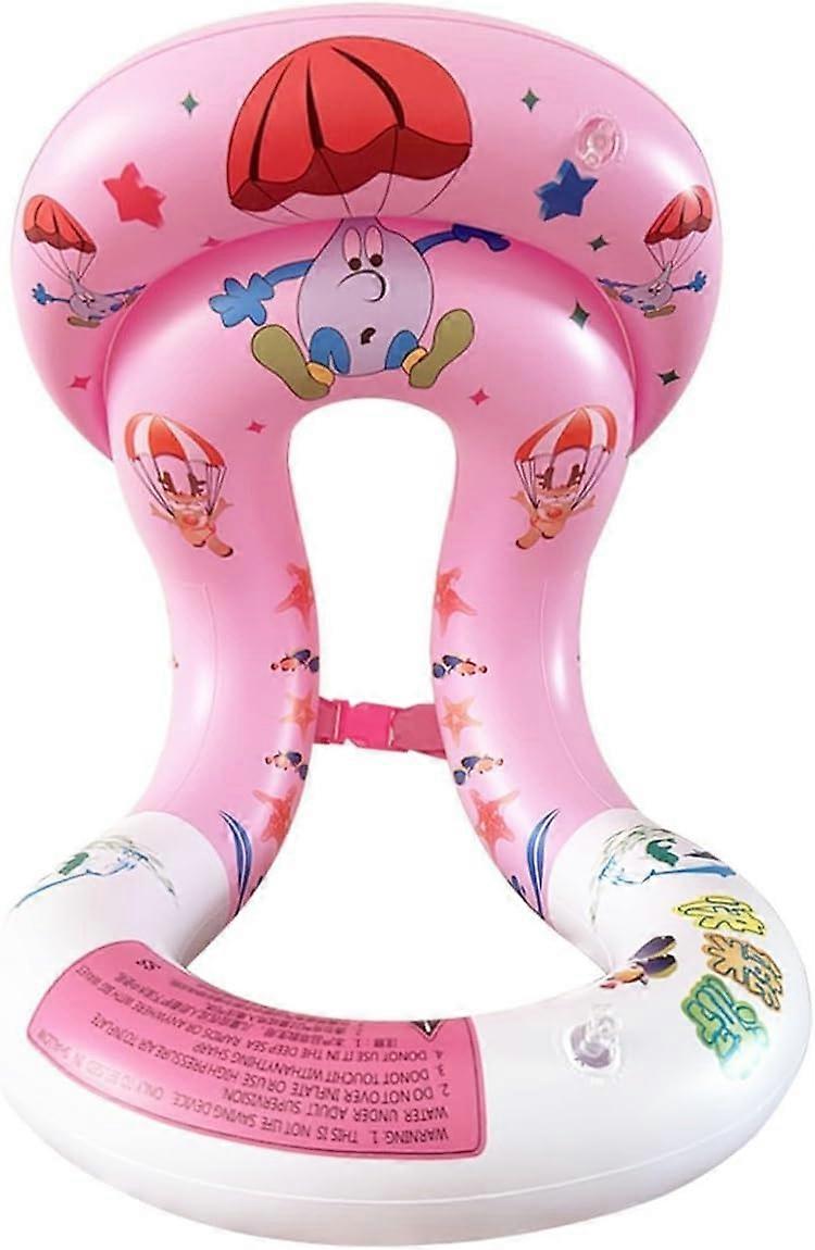 Adjustable Inflatable Life Jacket with Safety Lock for and Swimming Equipment for Pool Beach Secure Fit Medium rose