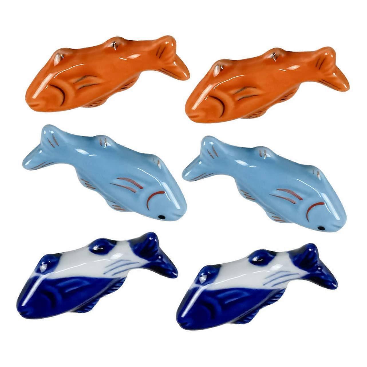 6 pieces Japanese chopstick holder goldfish shape antislip table decoration for chopsticks and forks for dining table decoration gift idea