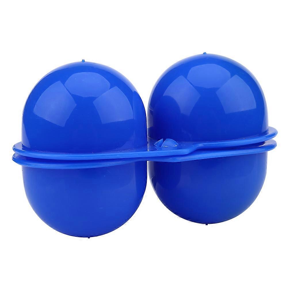 2pcs Plastic Egg Storage Box for Outdoor Picnic Camping (Blue)