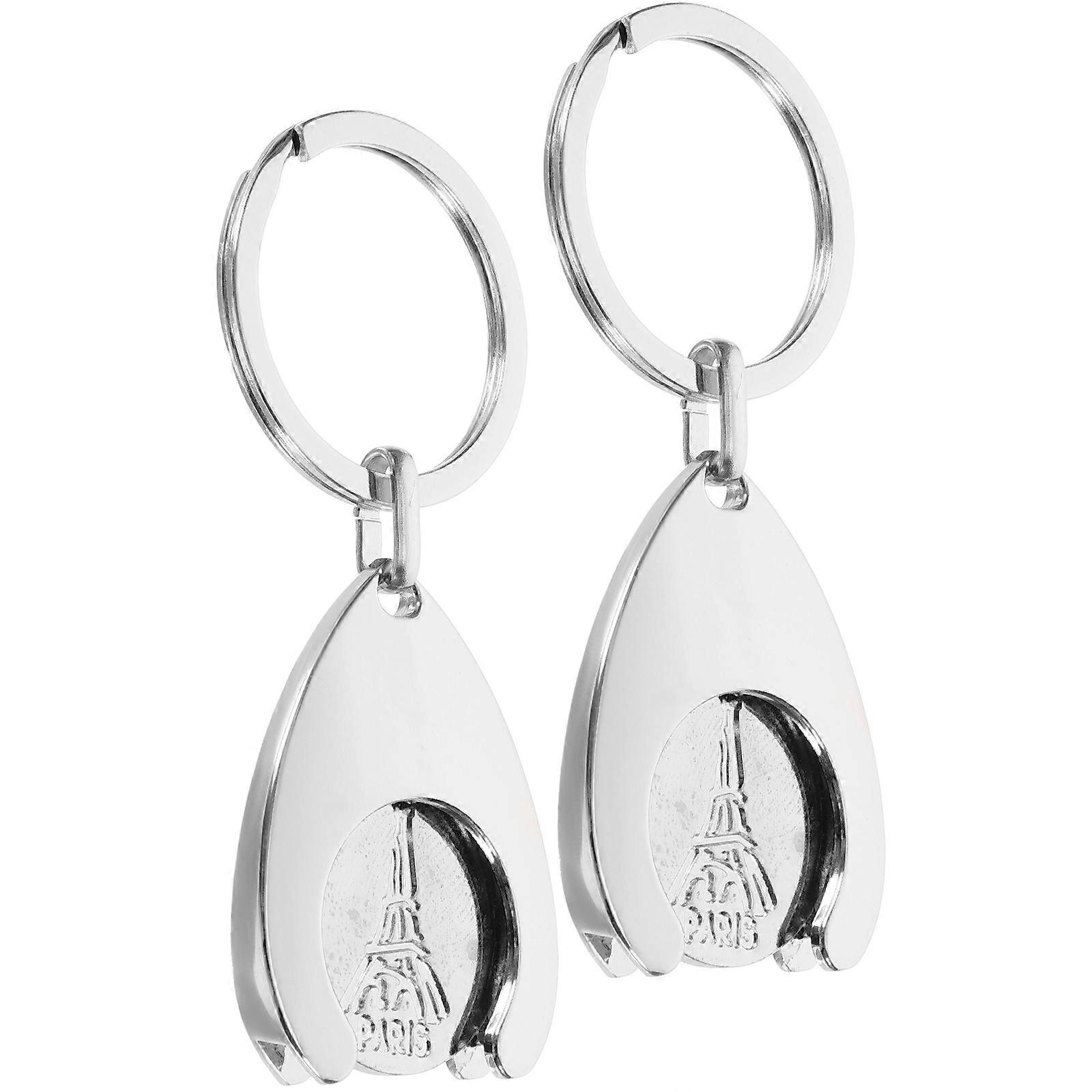 Token Keychain Set   Lightweight Resistant Key Ring for Shopping Carts, Practical Daily Use Key Decoration