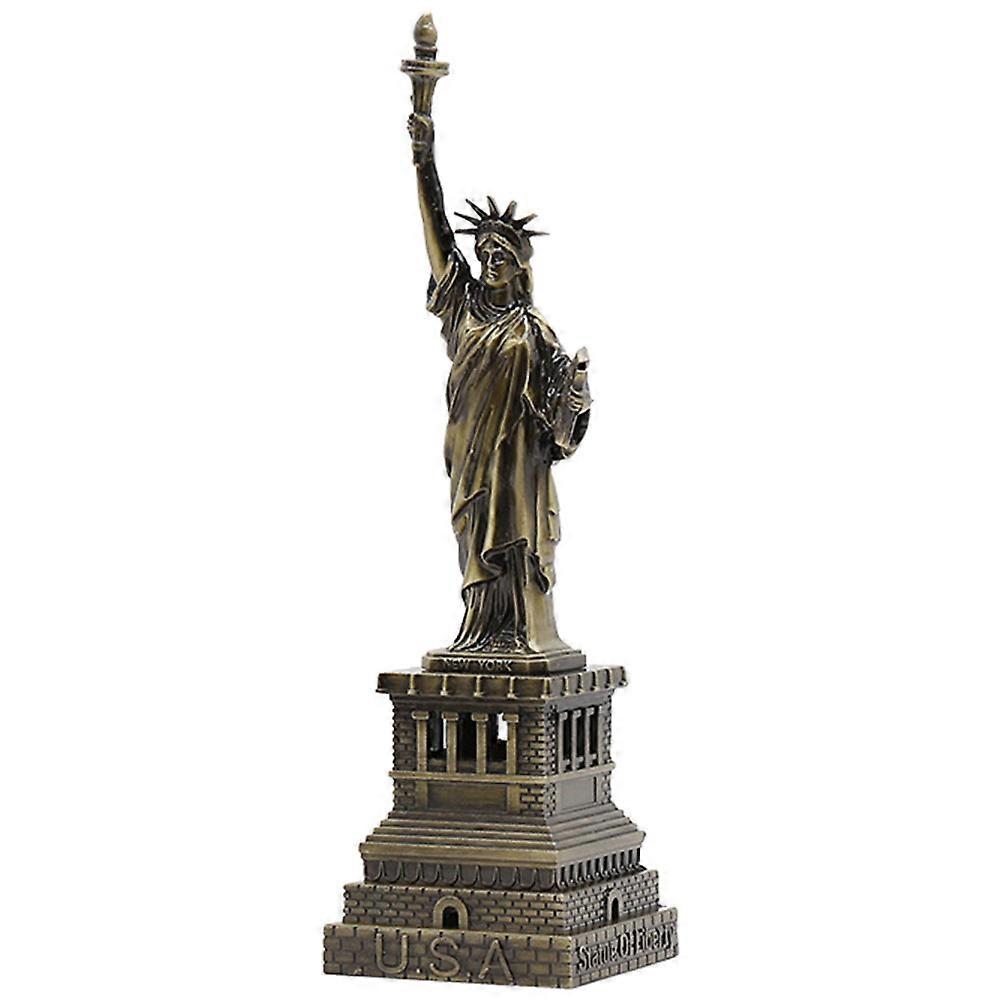 Tabletop Statue Liberty Lady Figurine Grey 24.8X7.1X7.1CM Process Decorative 1Pcs