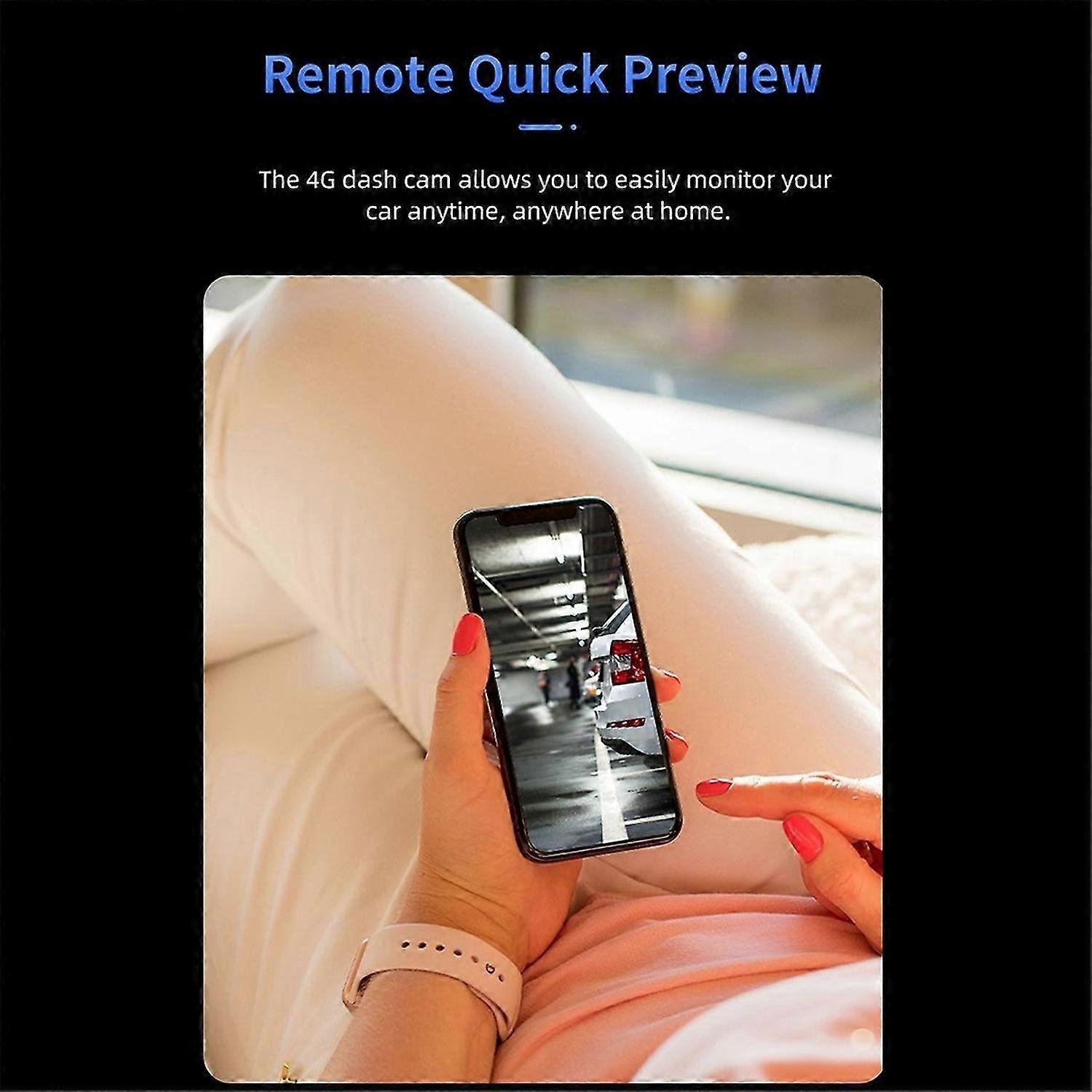 1080P HD Car Dash Camera 4G Collision Sensor Alarm Remote Video Playback Driving Recorder Monitor Ca