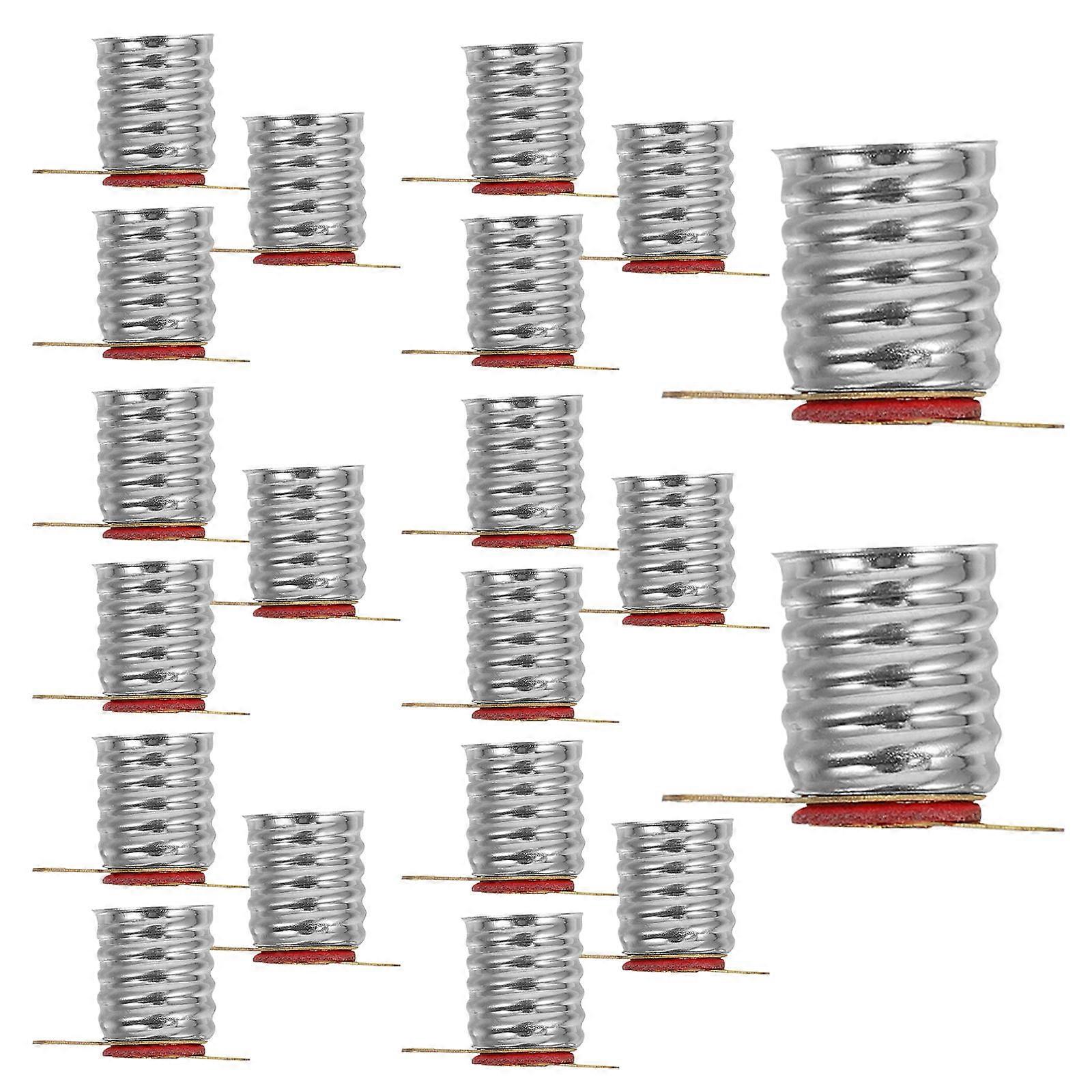 20pcs Mini LED Bulb Socket Screw Base for Small Light Bulbs Copper Silver DIY Lighting Accessories