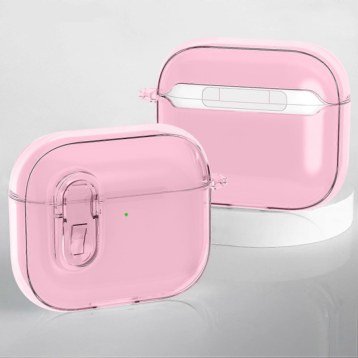 For Apple AirPods 4 Earphone Protective Case Snap Switch Ice Crystal Clear TPU PC Cover