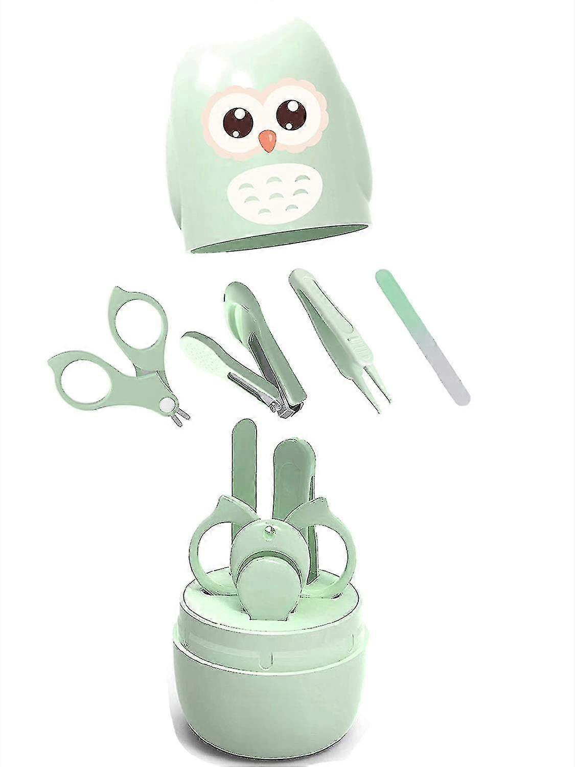 4-in-1 Baby Nail Care Set with Cute Case, Includes Clipper, Scissors, Nail File & Tweezers, Suitable for Any Brand