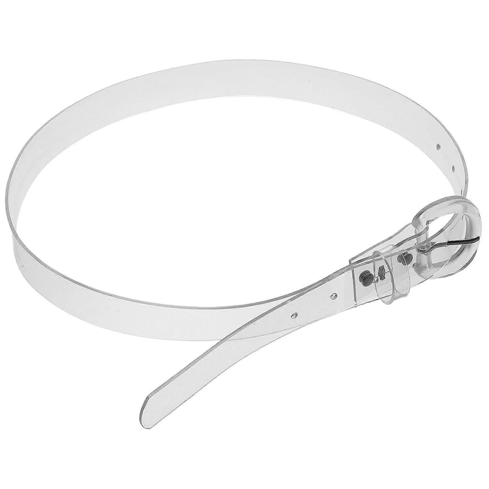 Adjustable Transparent Waist Belt for Women – Design with Durable PVC Resin and Iron Trim, Stylish Accessory to Highlight Waistline for Casual and