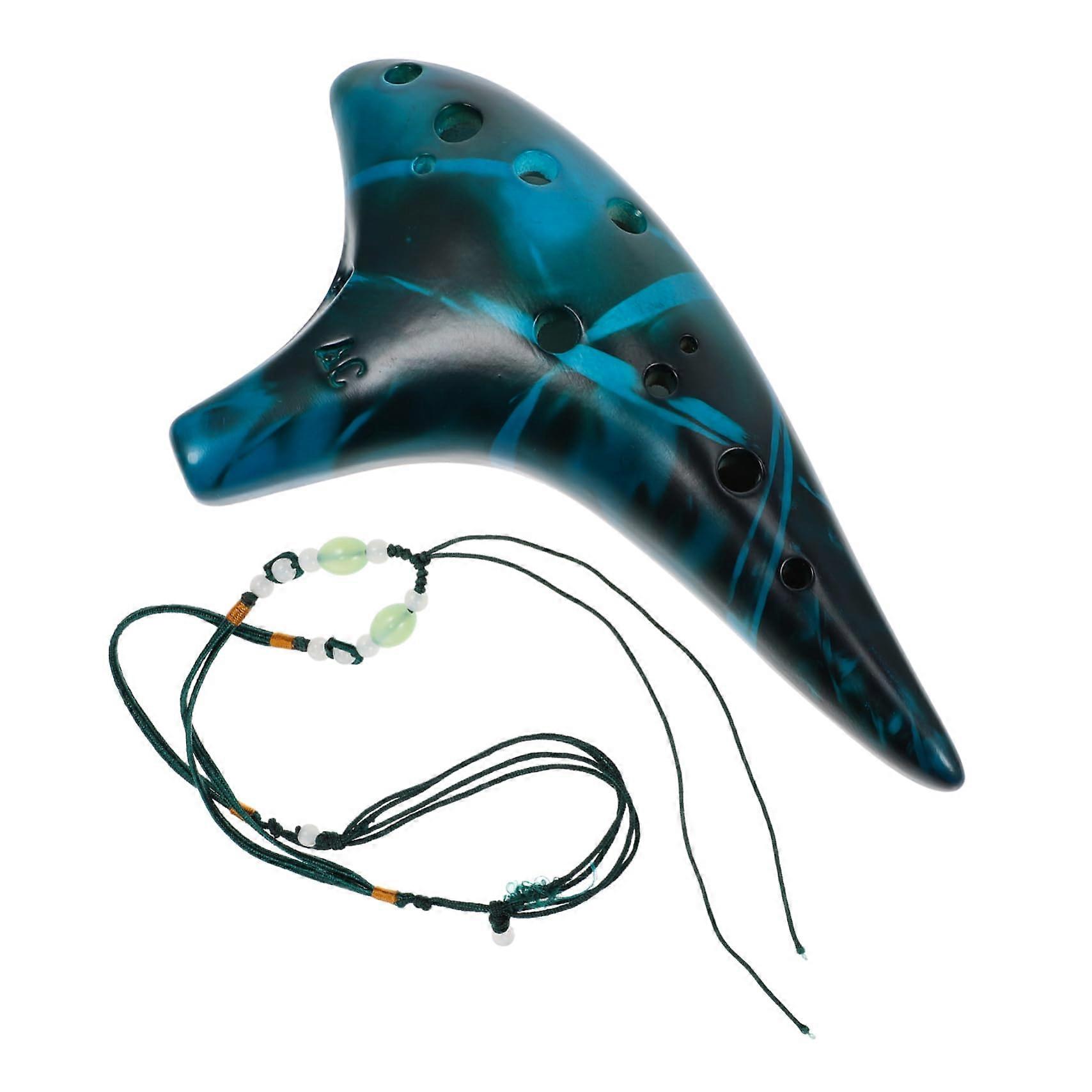 12hole Ocarina for Beginners Woodwind Instrument Dolomite Blue