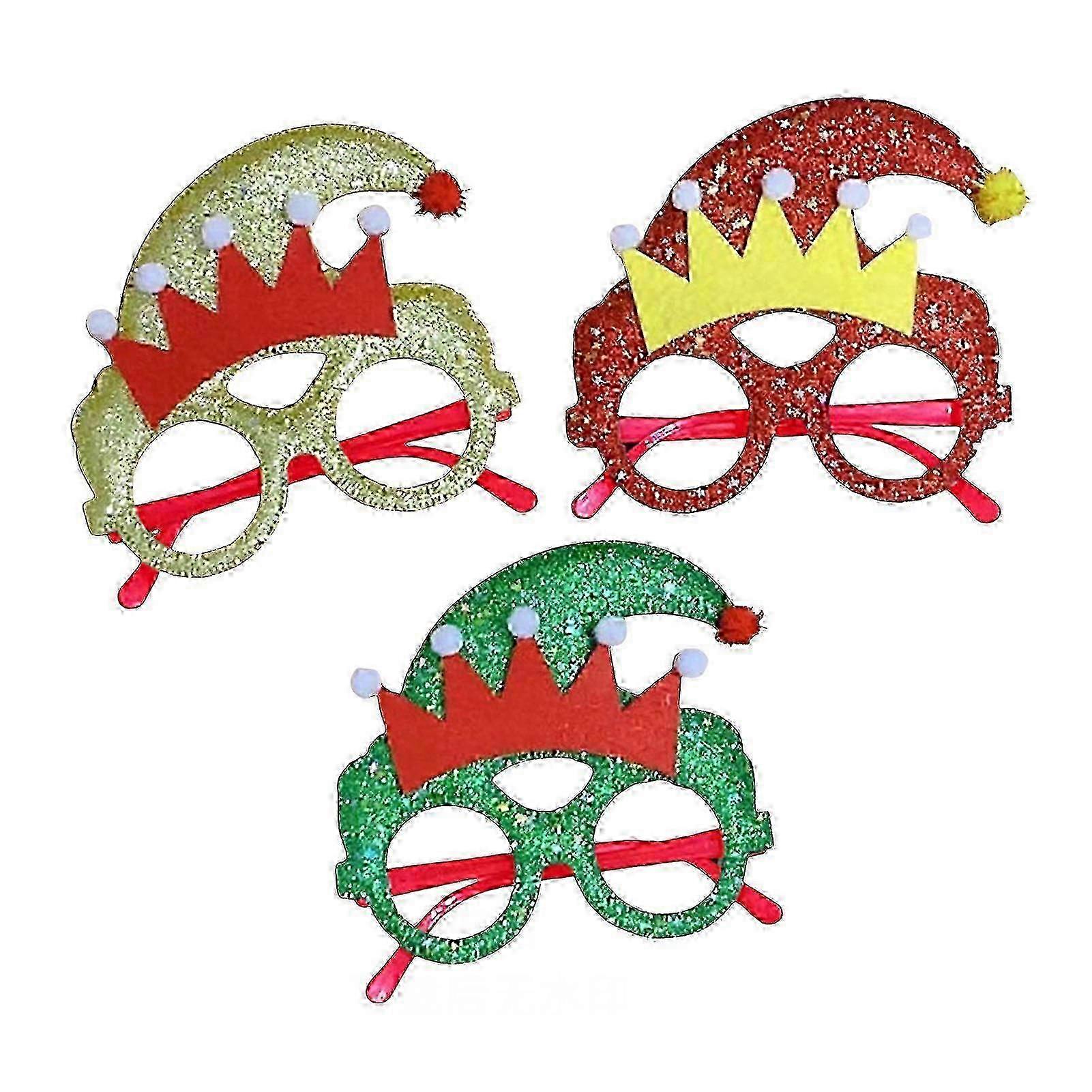 Christmas Sequin Antler Clown Hat Decor 2025 New Year Photo Prop Holiday Themed Party Spectacles