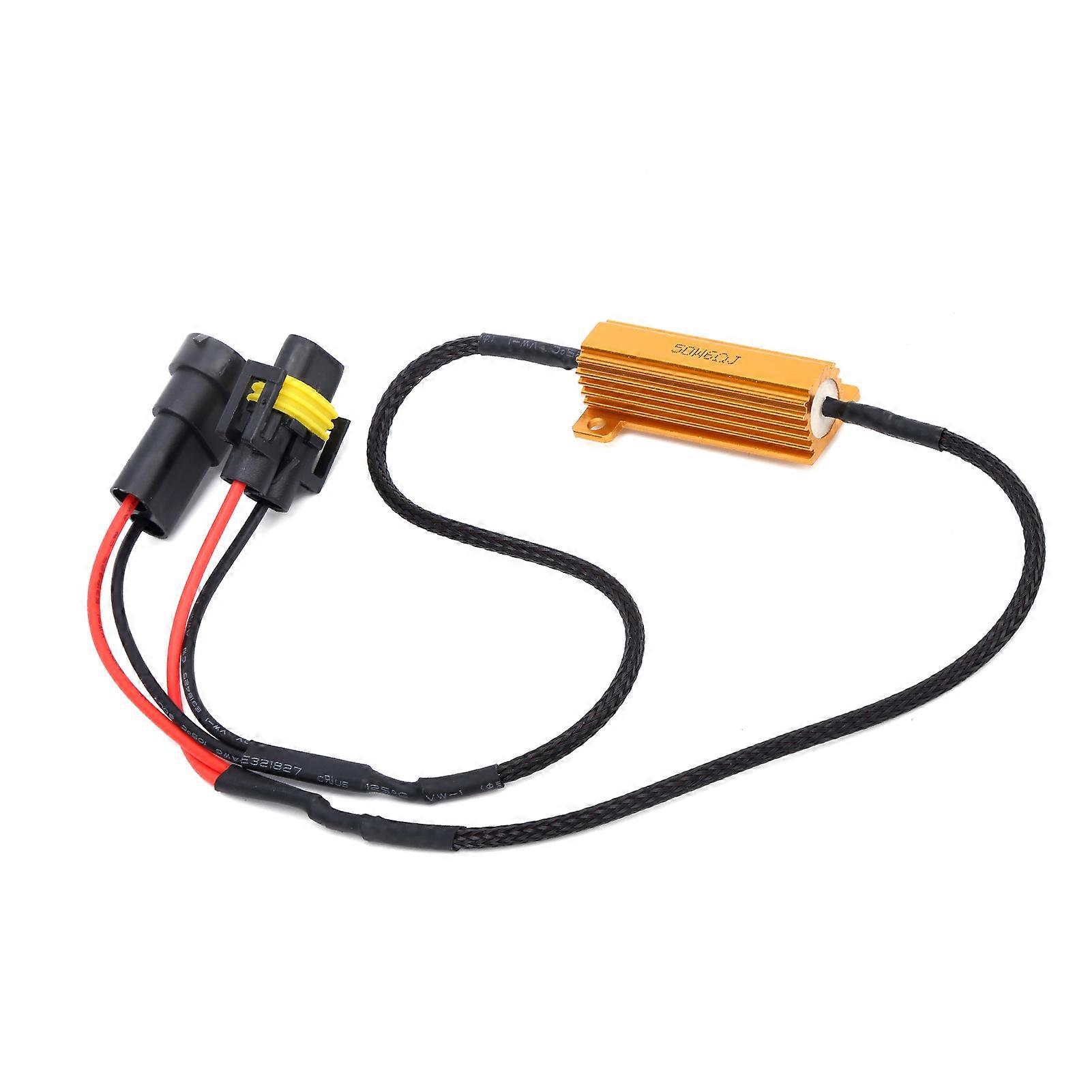 2pcs 9005 LED Load Resistor Decoder 50W 6Ω for Headlight Fog Daytime Running Light