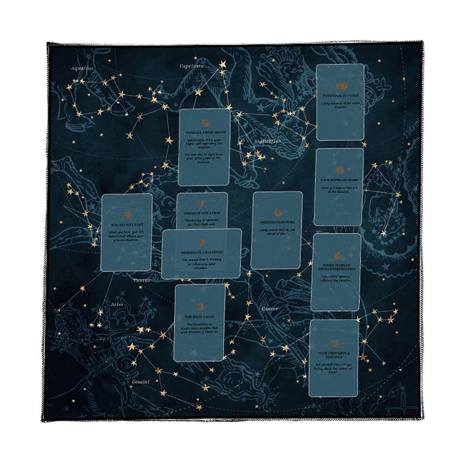 Divination tablecloth, reading card, astrology, tarot, card, tablecloth, altar, fabric, divinations, board game accessories, 75x75cm
