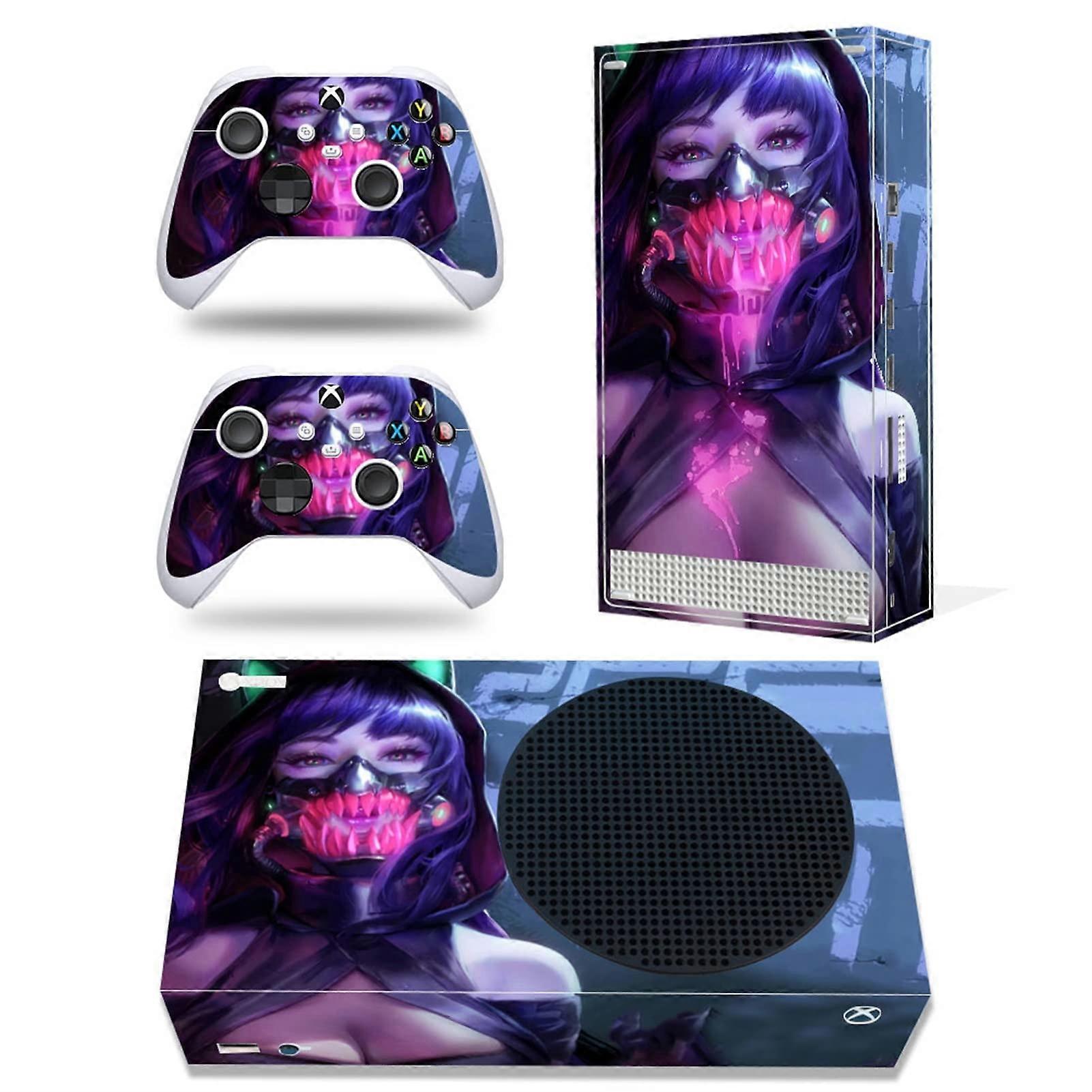 Vinyl Skin Sticker Cover for Xbox Series S Console with Two Free Wireless Controller Skins, Durable Protection, Custom Design