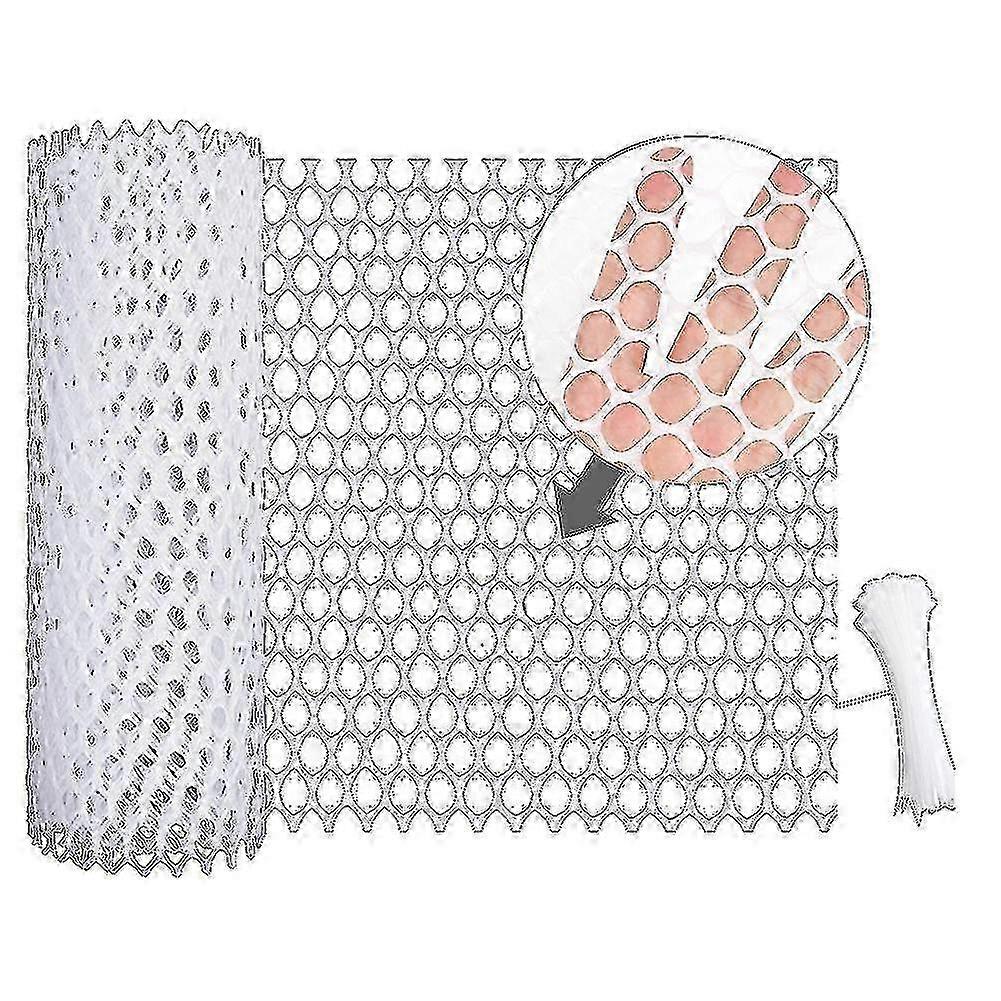 Plastic Chicken Wire Fencing Mesh, Suitable for Poultry Enclosures, White Netting