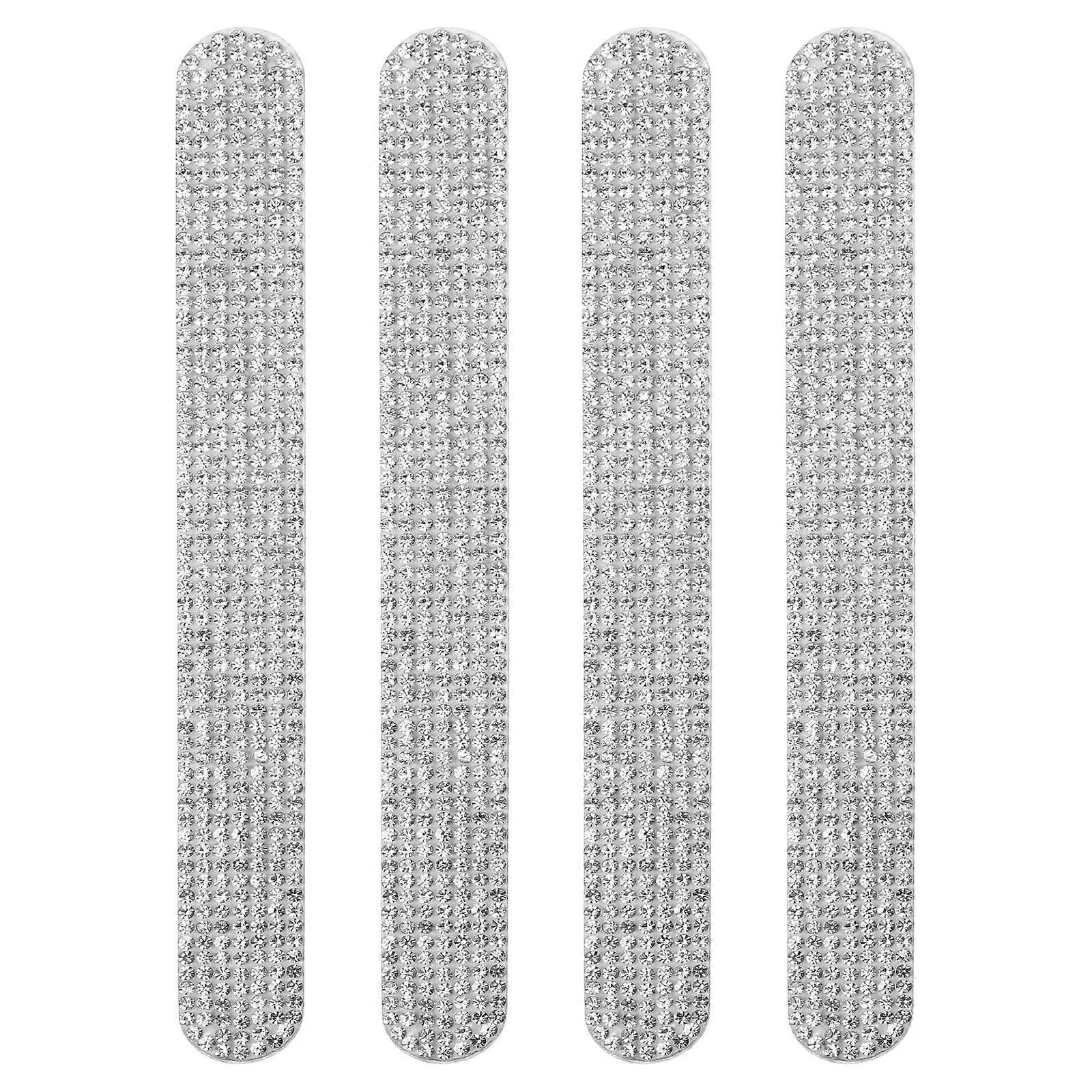 4pcs Rhinestone Car Door Handle Decals Durable Decorative Stickers for Smooth Surfaces, Bling Vehicle Handle Protectors