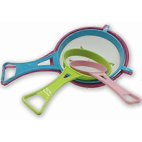 4 Pack Kitchen Strainers Set, Multi-Function Fine Mesh Colander with Plastic Handle for Flour, Quinoa, Tea, Kitchen Cooking and Prep Gadget (4 Pieces)