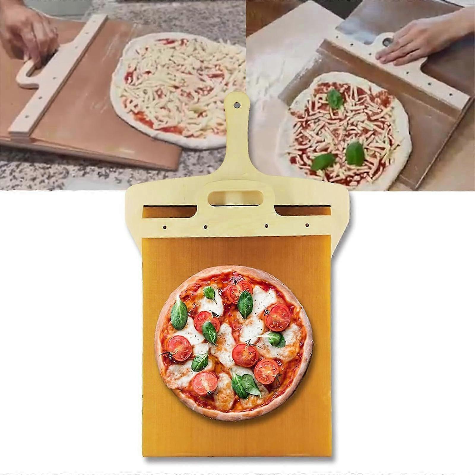 Sliding Pizza Peel, Non-Stick Pizza Peel That Transfers Pizza Perfectly With Handle, Accessory for Pizza Ovens