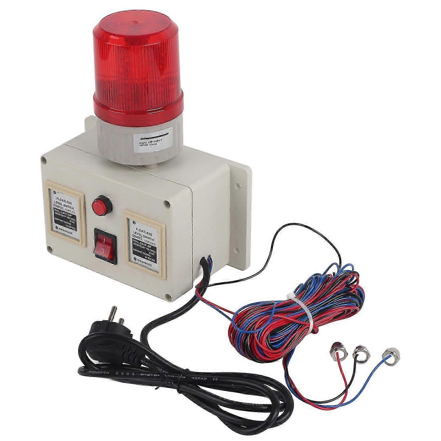 Water Level Alarm Sensor 90105dB Adjustable Tank Monitoring Full Shortage Liquid AC220V