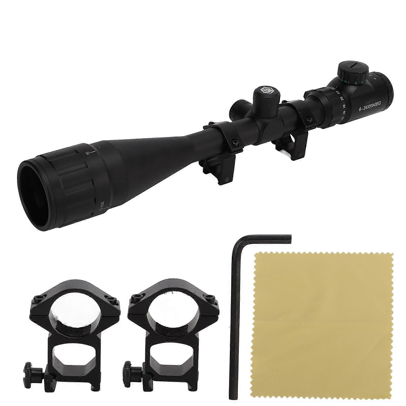 6‑24x50 AOEG Outdoor Hunting Monocular Telescope Red and Green Illuminated Hunting Sight