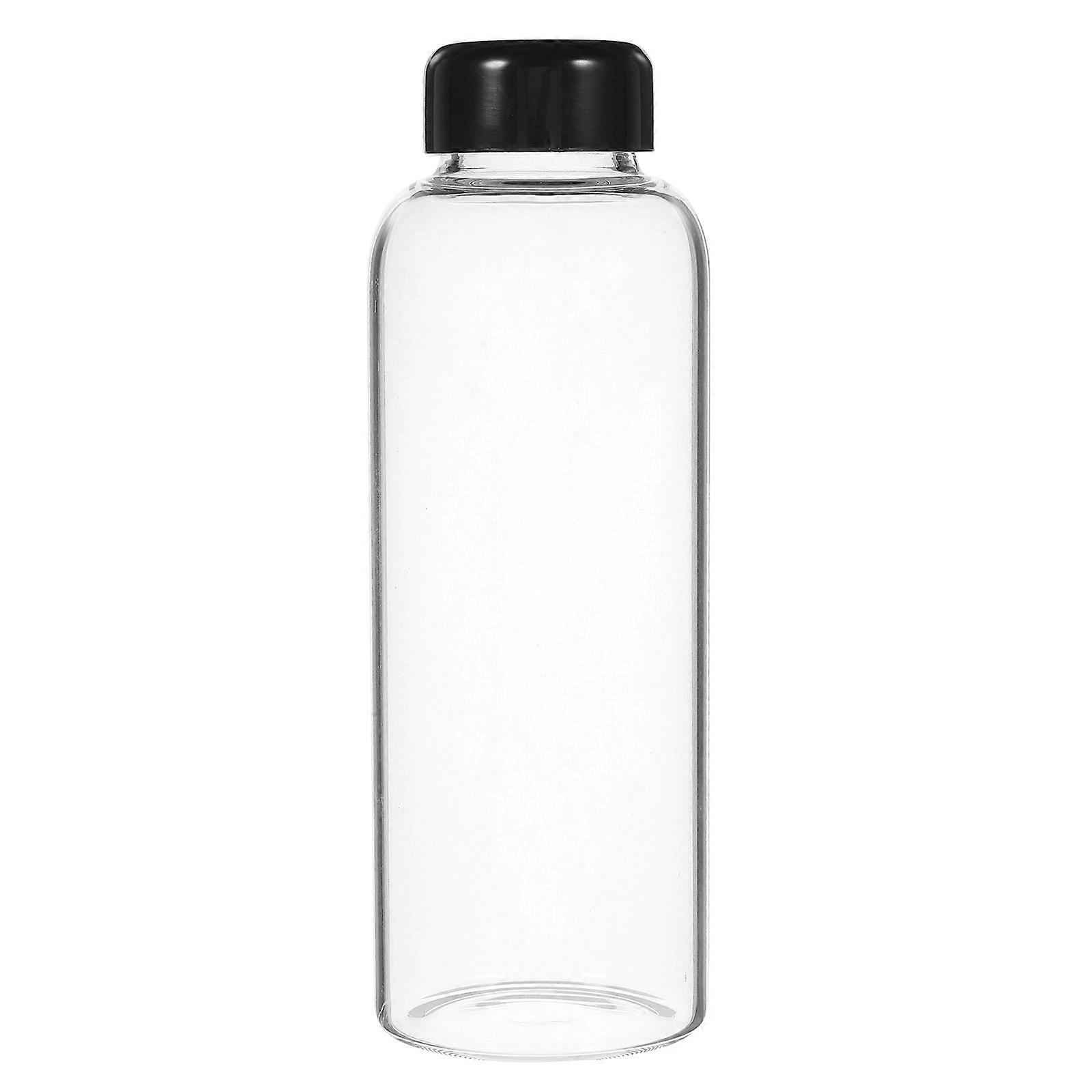 High Borosilicate Glass Water Bottle with Leak Proof Lid – Transparent Design for Easy Water Level Monitoring – Ideal for Hiking, Camping, and