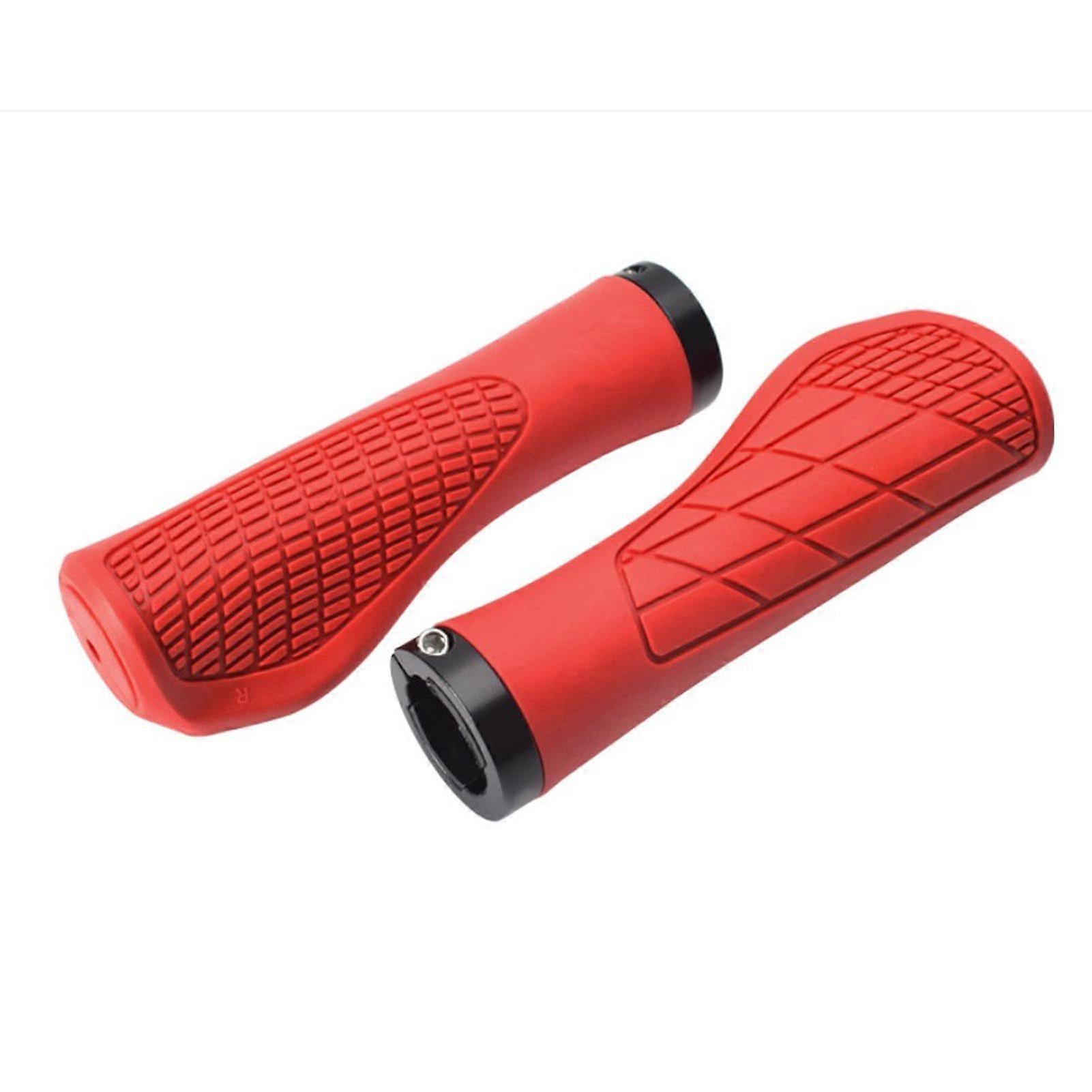 1 Pair Bicycle Handlebar Grip Rubber Single Lock Foldable Universal Non Slip Bike Handle Grip for CyclingYMQX)