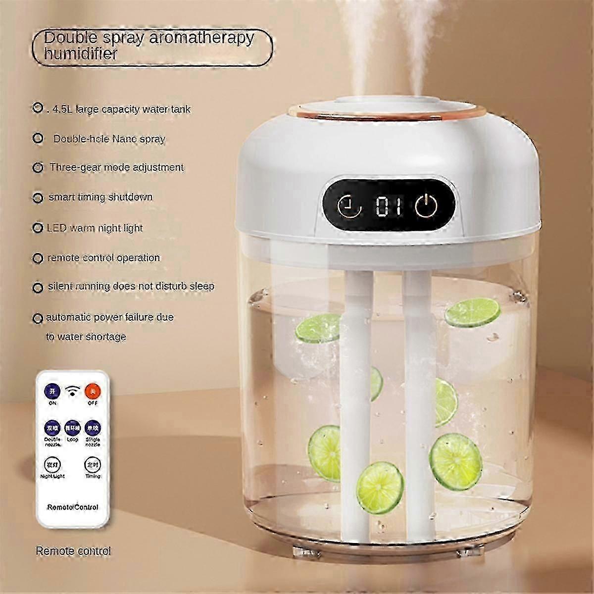 USB Humidifier Diffuser Essential Oil Diffuser with Atmosphere Light 4500Ml Cool Mist Humidifier fo js