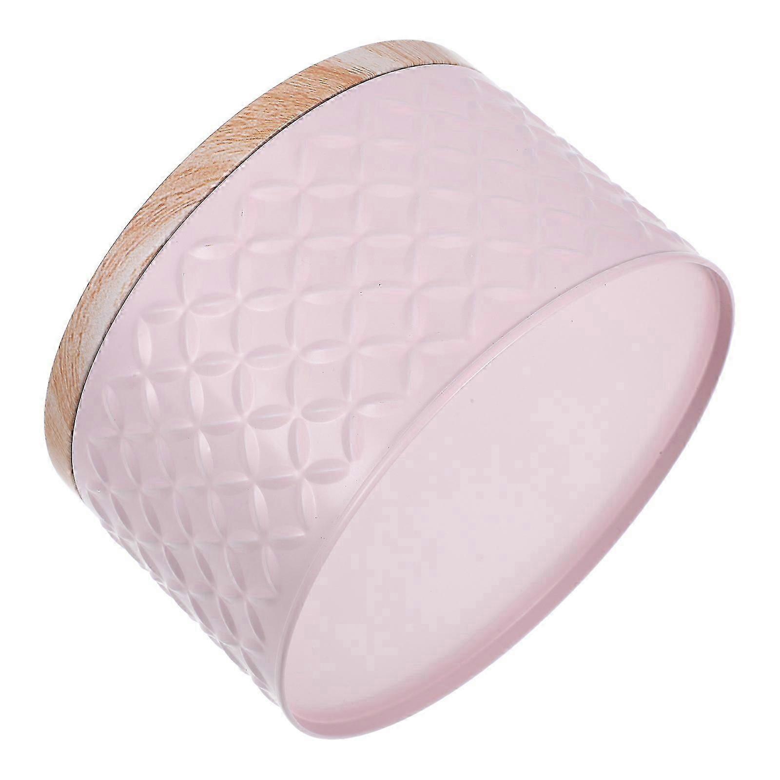 Large Round Cookie Storage Tin With Airtight Lid 13.5x13.5x8.3cm Pink Holiday Party Container For Cookies Biscuits Snacks