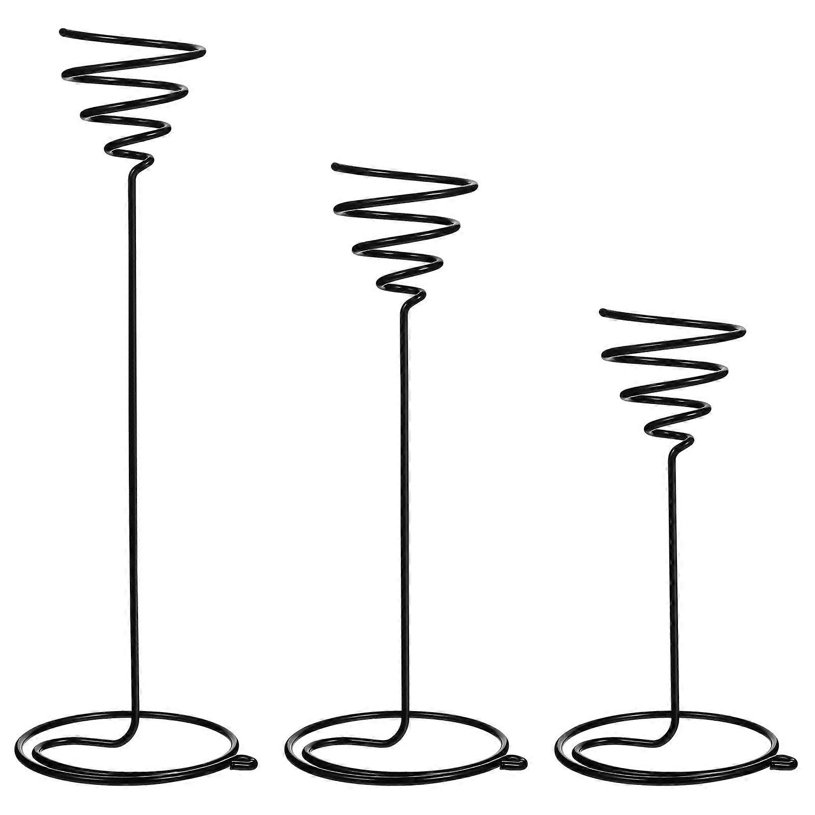 Tillandsia حامل الهواء النبات عرض موقف معدن زهرة وعاء حامل لديكور المنزل 3 قطع