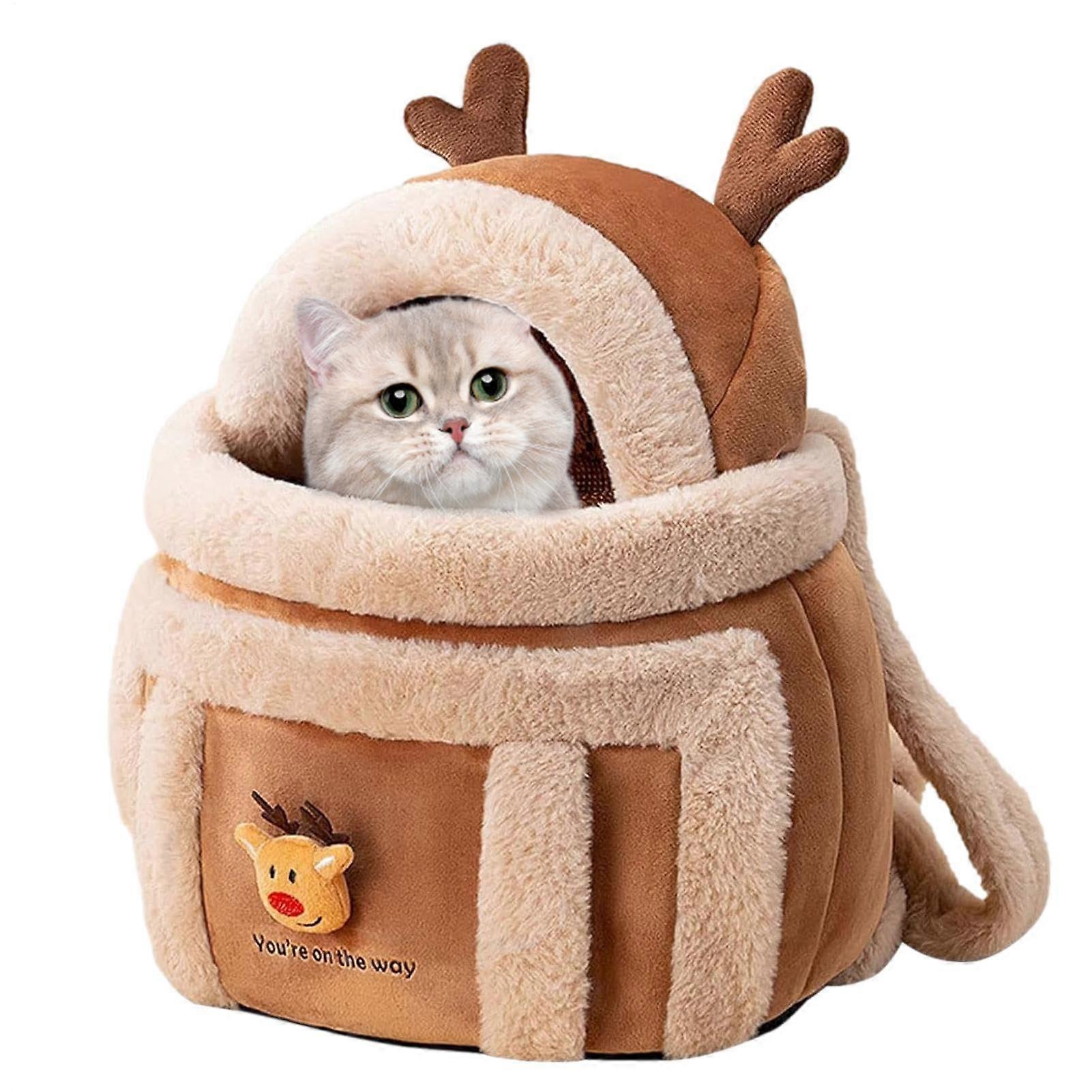 Dog Front Carrier Breathable Travel Bag Reindeer Bag 40 x 32 x 2 cm