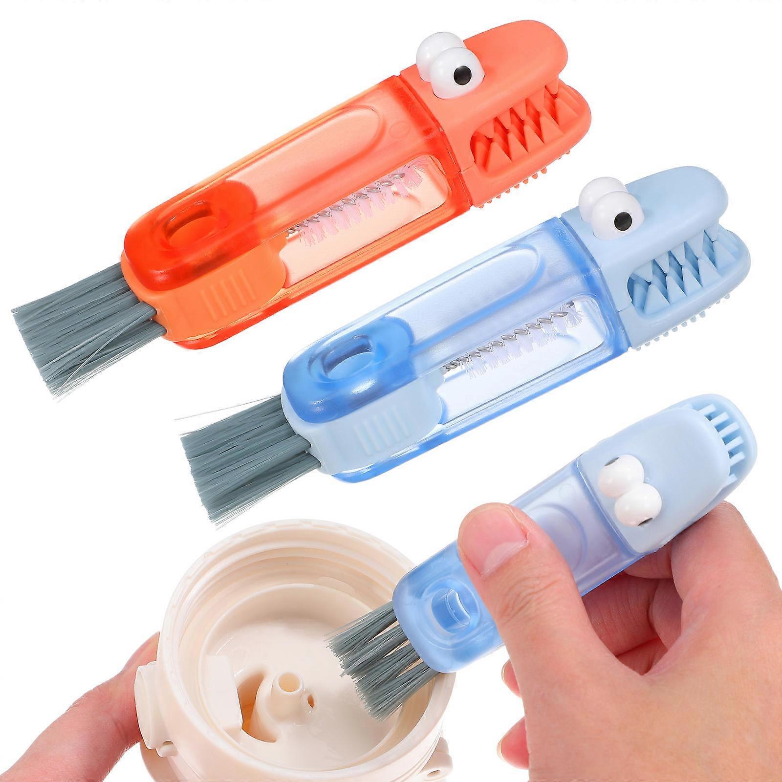 Compact Straw Cleaning Brush Tiny Cleaning Brush Efficient Stain Removal For Tight Spaces Keyboards Fans 3 Pcs