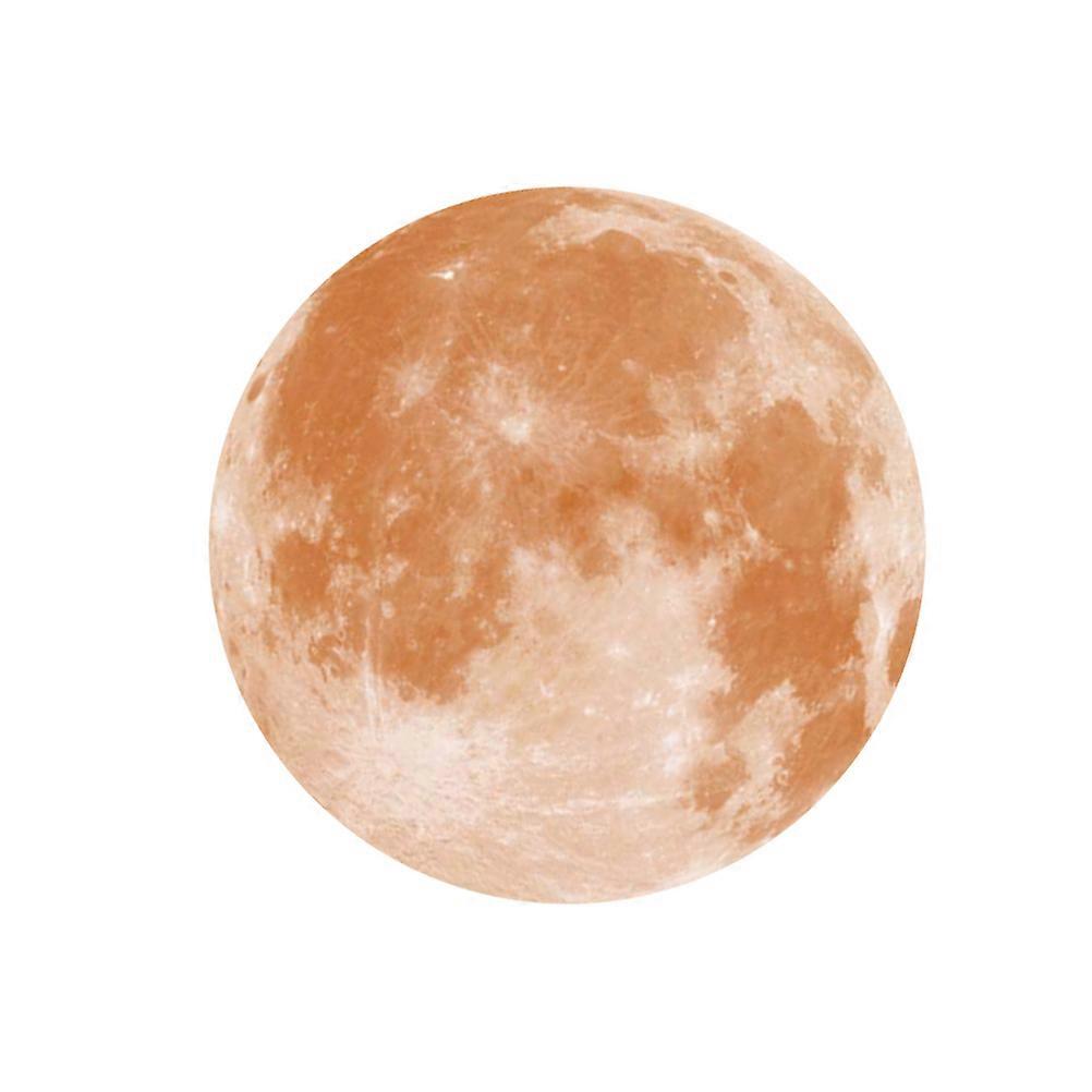 Circular Glow-In-The-Dark Sticker Luminous Moon Moth-Proofing Moistureproof Mouldproof for Bedroom Living Room Kids Room 30cm Brown Blue 1Pc