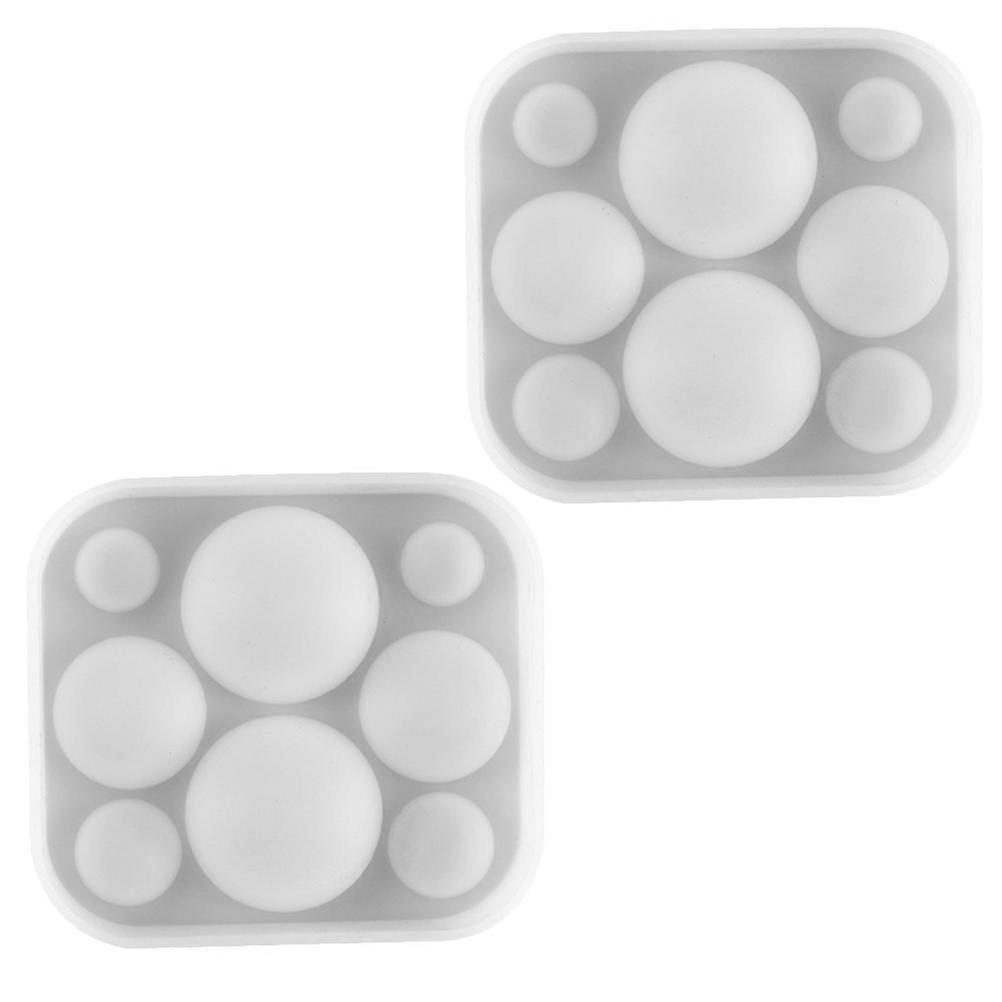 Bead Making Mold Crystal Epoxy Mold present Giving White Color Half Circle Shape Diy Enthusiasts 2Pcs