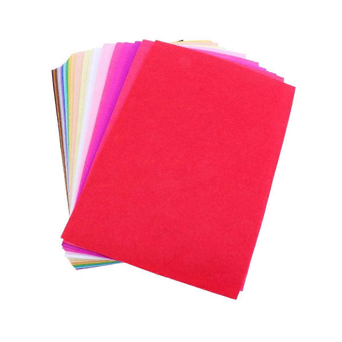 Felt Fabric Sheets Handicraft Making Felt Cloth Assorted Color Rectangle for Stationery and Toys 40Pcs