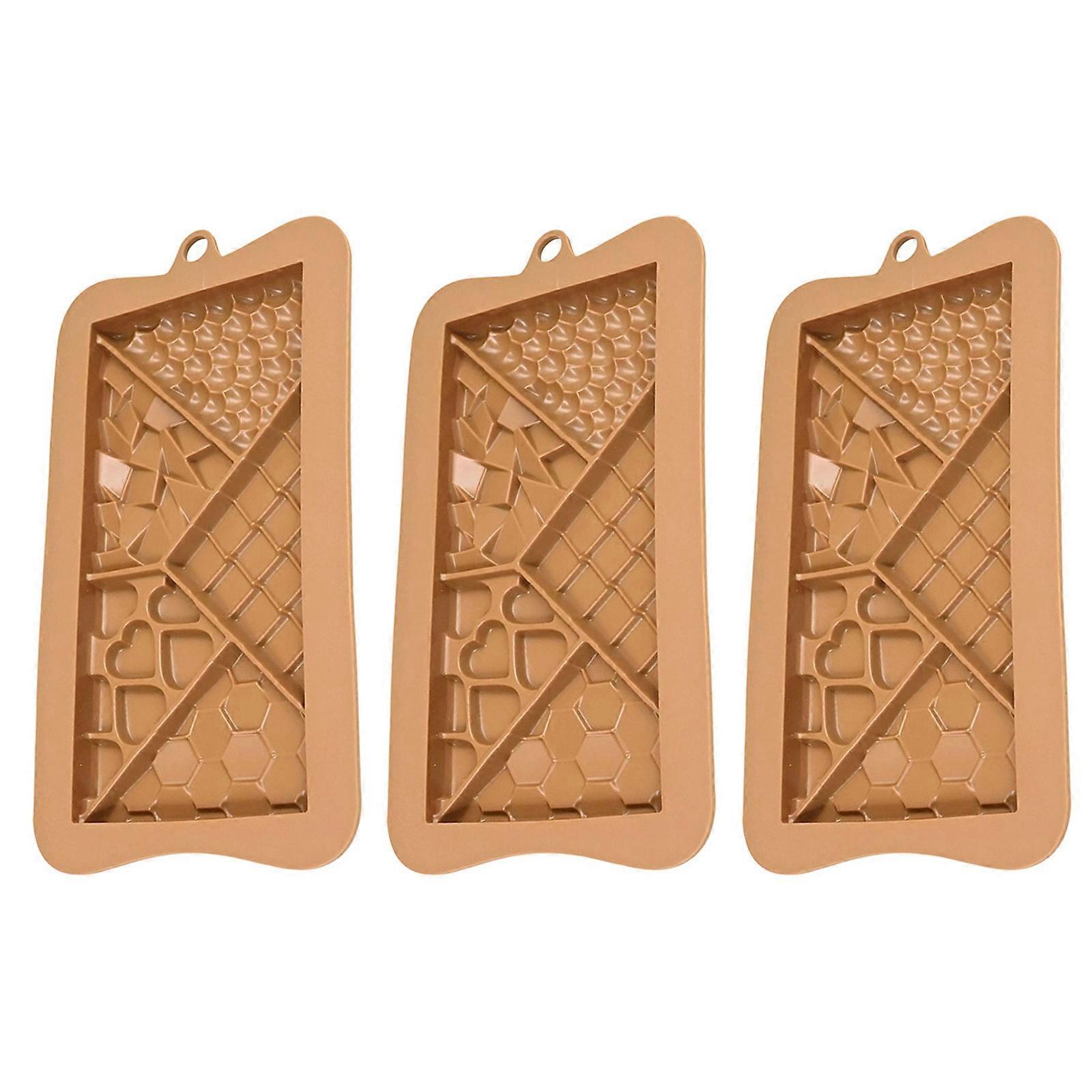 Nonstick Silicone Molds For Baking Heart Cocoa Pods Puzzle Chocolate Fondant Easy Releases Cleaning Bakeware Multicolor