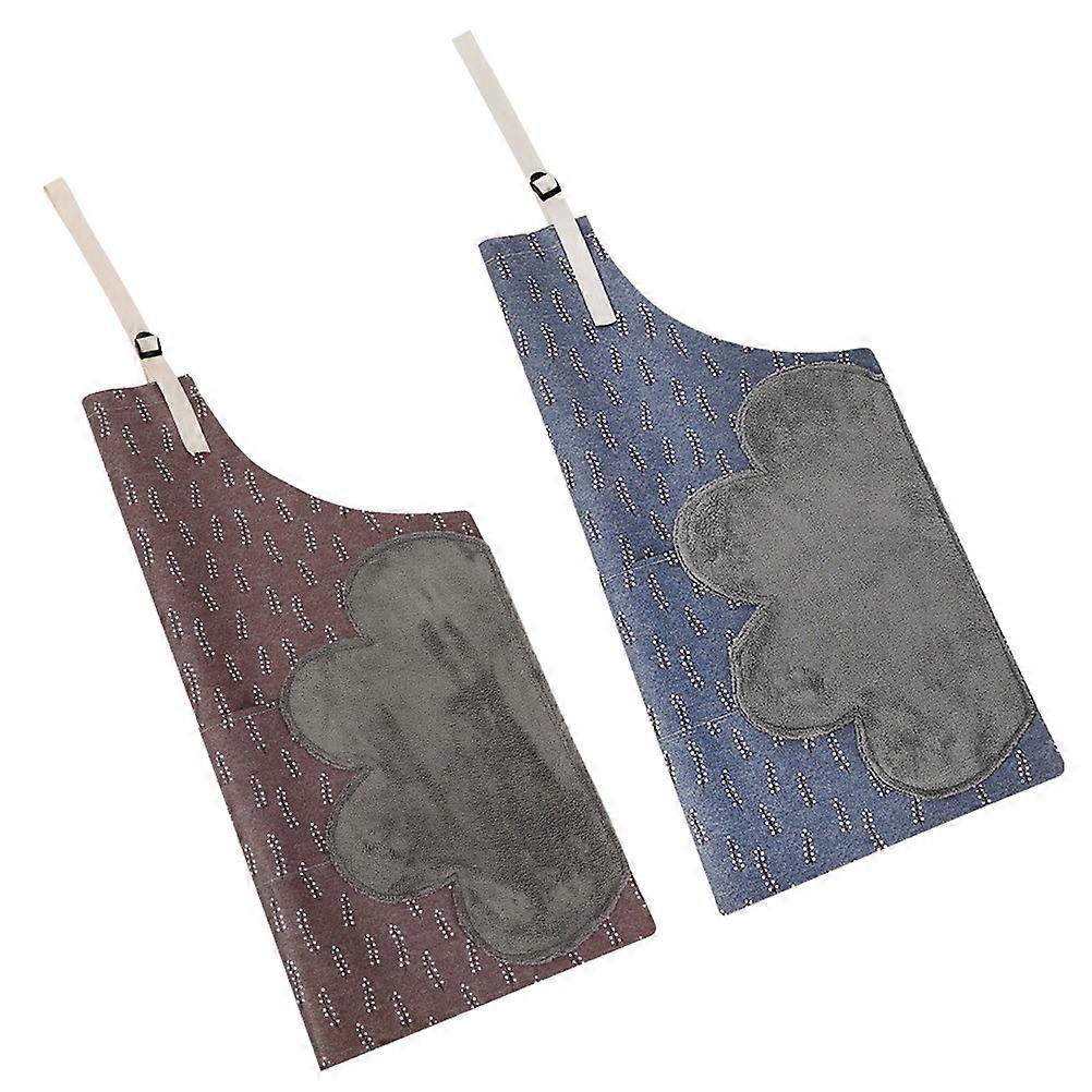 Waterproof Oil-Resistant Protective Apron For Outdoor Cooking Assorted Color 71X67X0.1Cm 2Pack