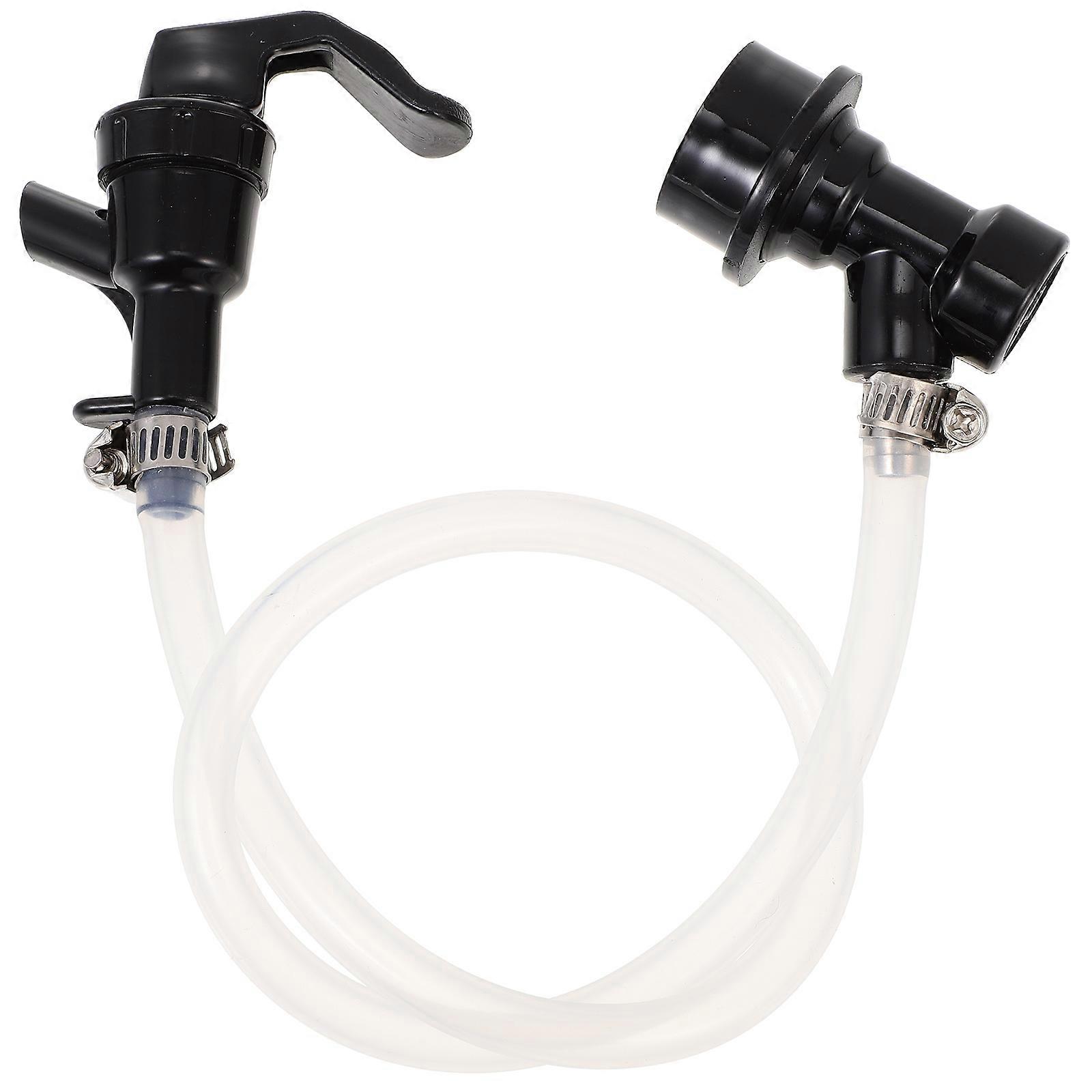 Ball Lock Line Assembly for Beer Keg Dispensing – Clear Flexible Hose with Stainless Clamp and Liquid Disconnect for Home Bars, Parties, BBQs, and