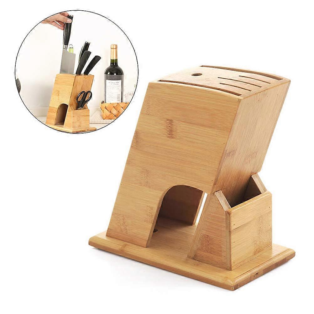 Creative Wooden Kitchen Storage Rack with Oblique Holder for 1 SetInserted Use
