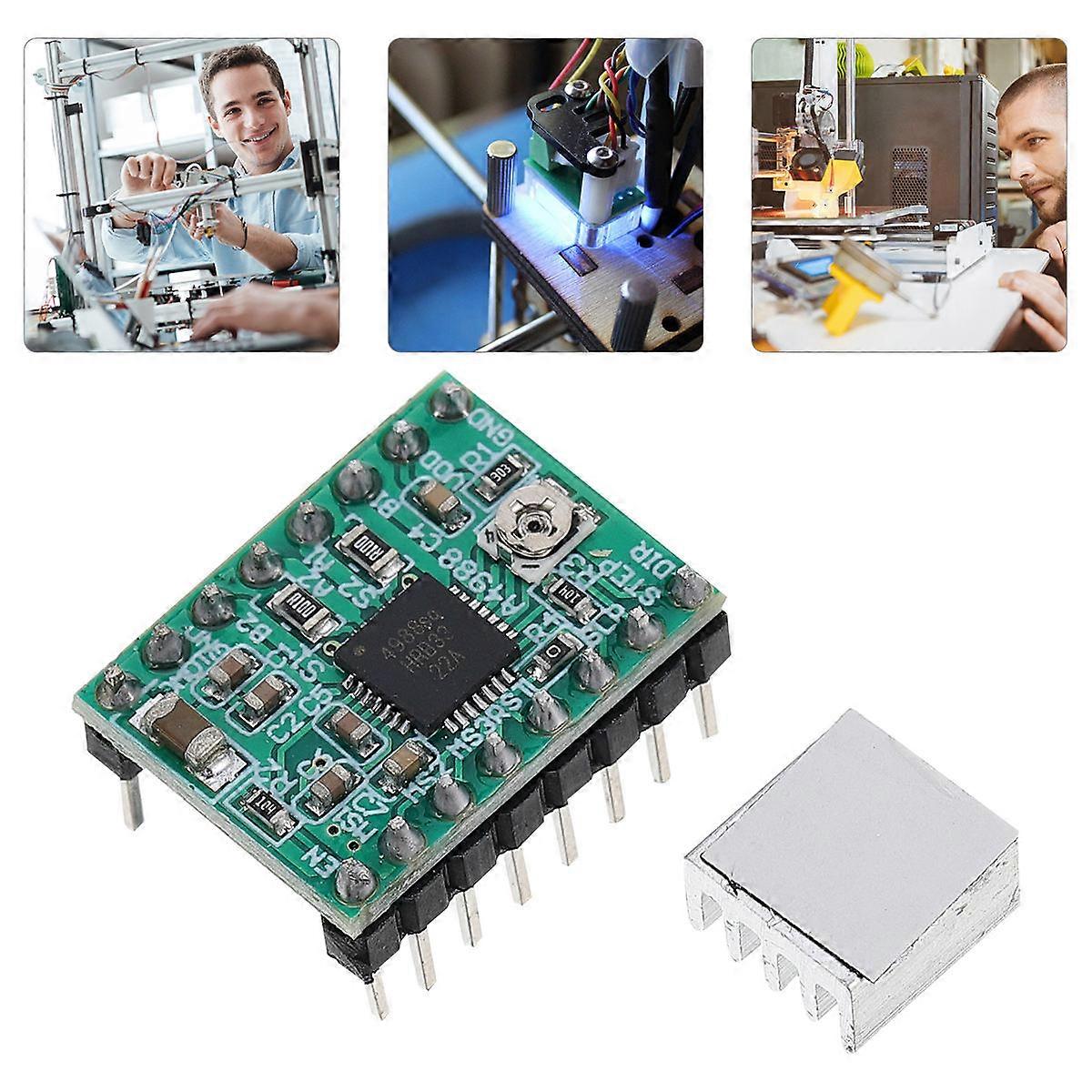 Green PCB 4PCS Stepper Motor Driver for 3D Printer High Temperature Resistance Efficient and Silent