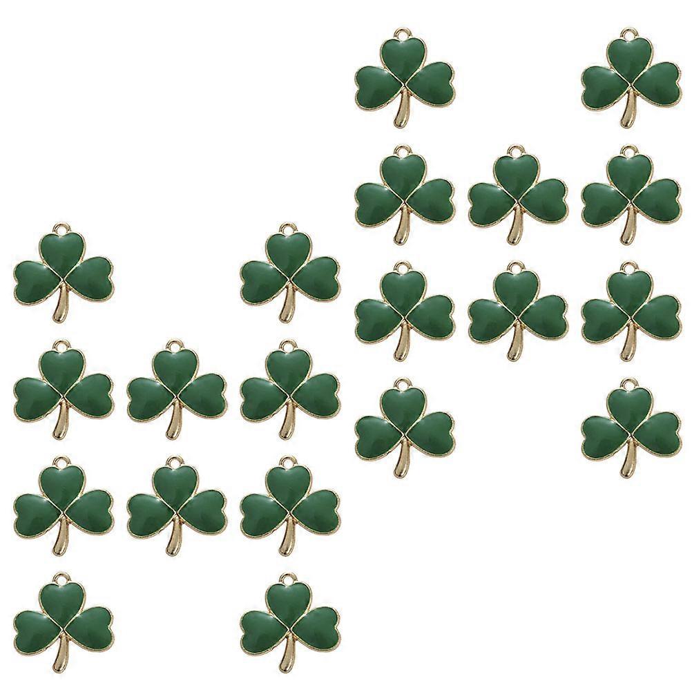 Here's a polished and professional product description based on the title you provided:
**20pcs Irish Shamrock Charms – Lucky Green Three Leaf