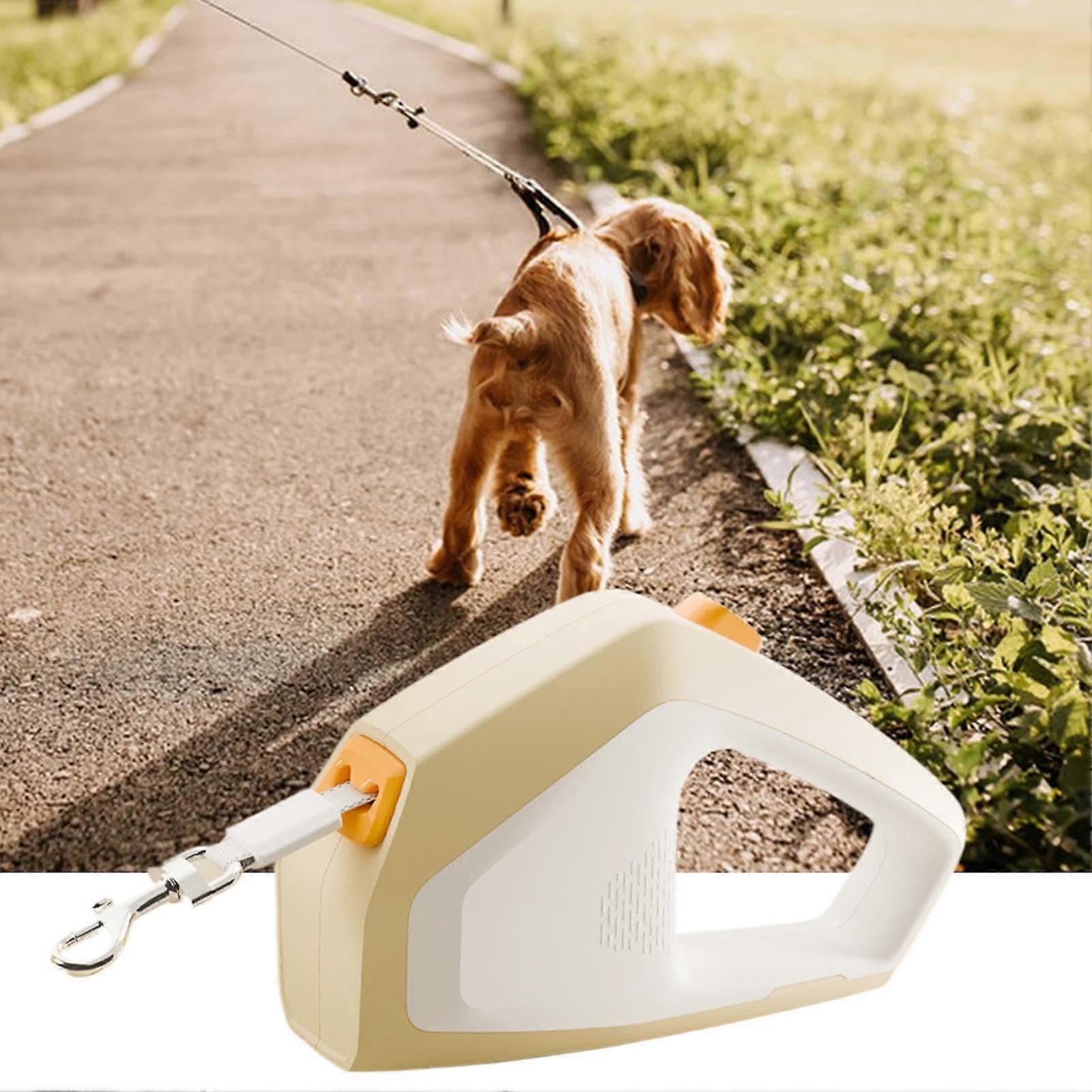Medium Pet Leash Adjustable Retractable Dog Leash Beige Small/Medium Dogs Flexible Training Band
