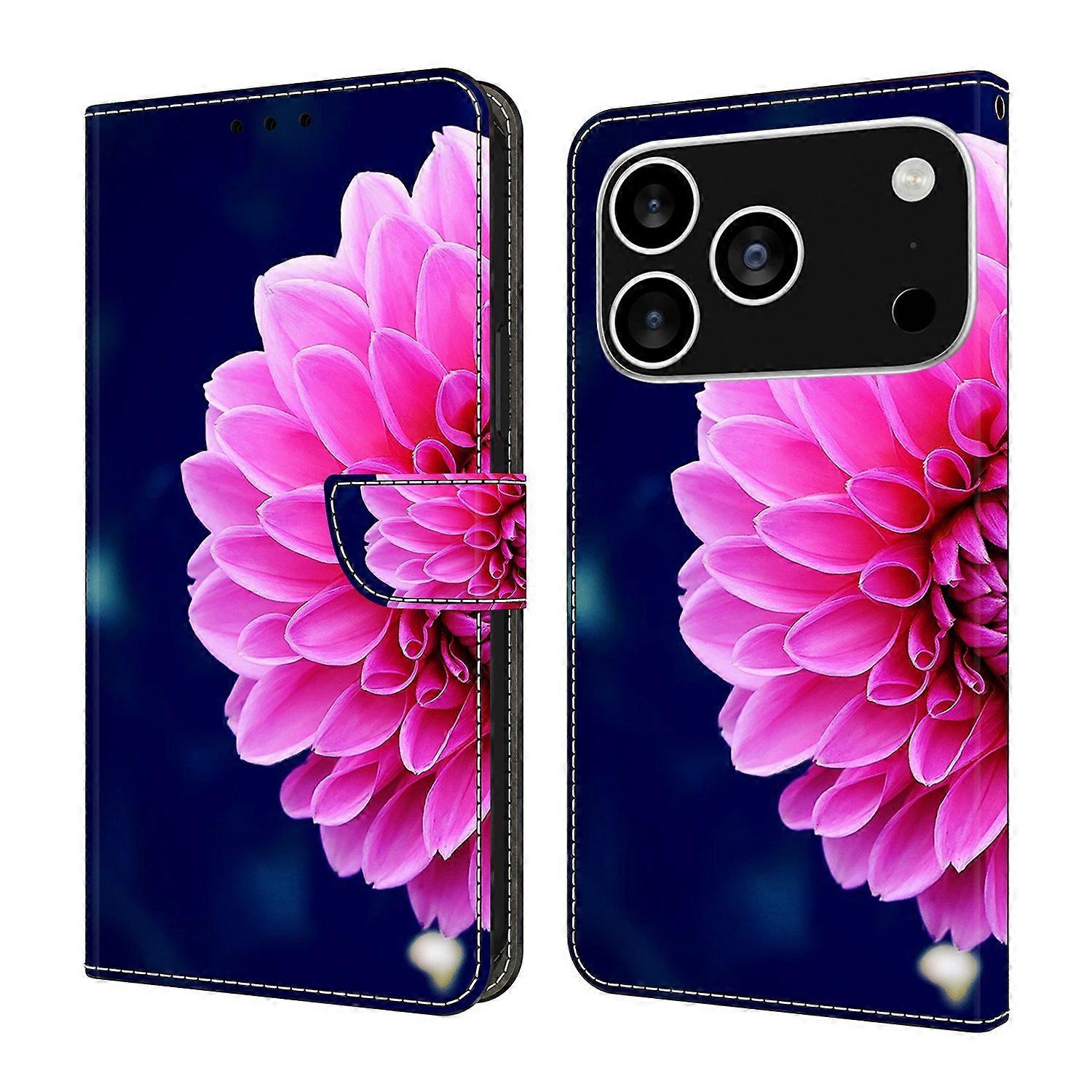 For iPhone 17 Pro Case 3D Pattern PU Leather Wallet Phone Cover with Stand