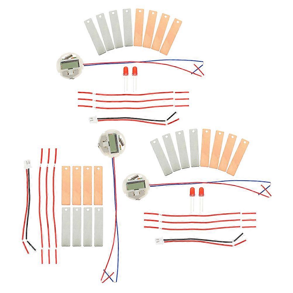 3 Sets DIY Fruit Battery Experiment Kit with Metal Materials – Science Educational Supplies for Student Learning and Skill Development