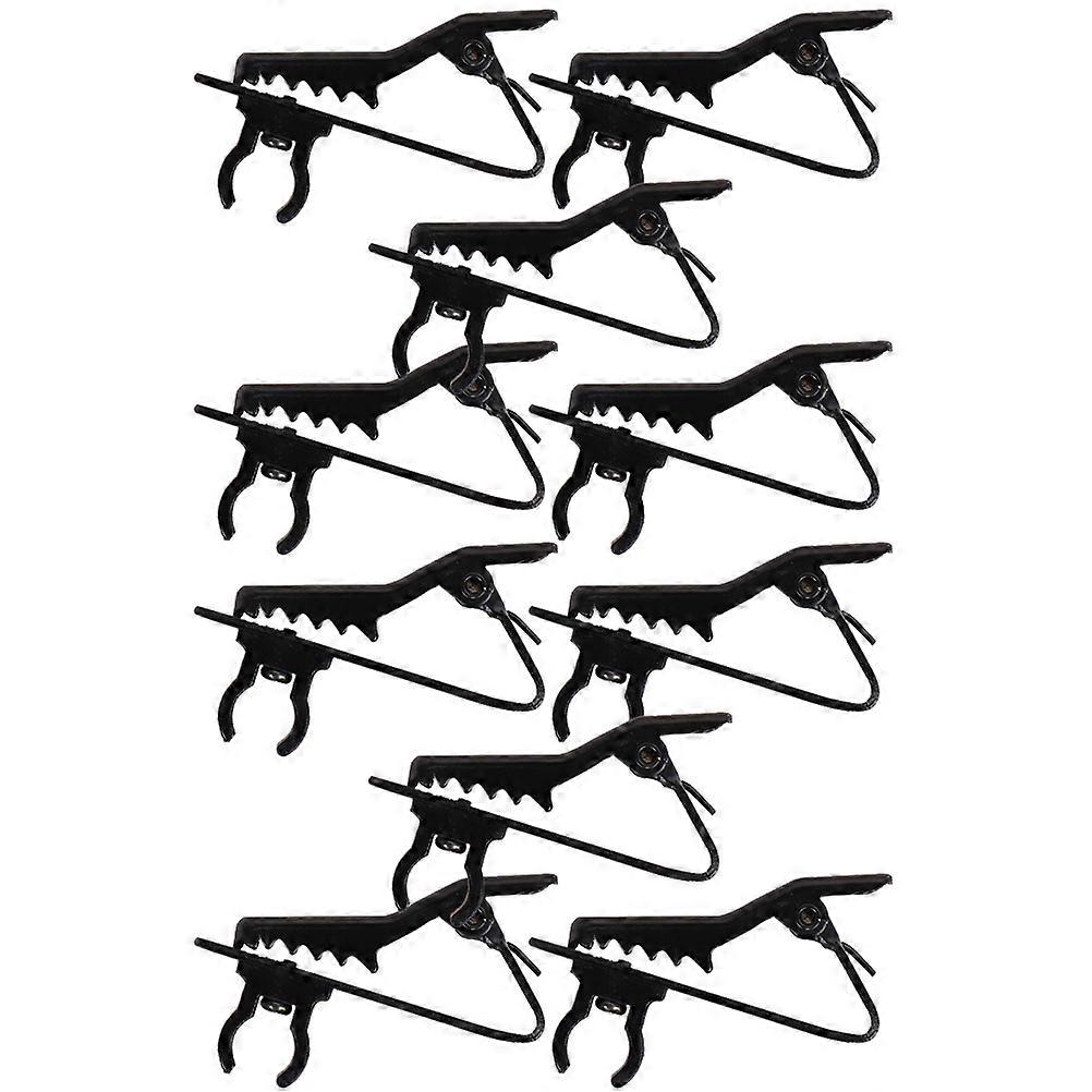 10pcs Durable Plastic Microphone Clips for Conferences – Easy Install Lapel Mic Holders for Microphones