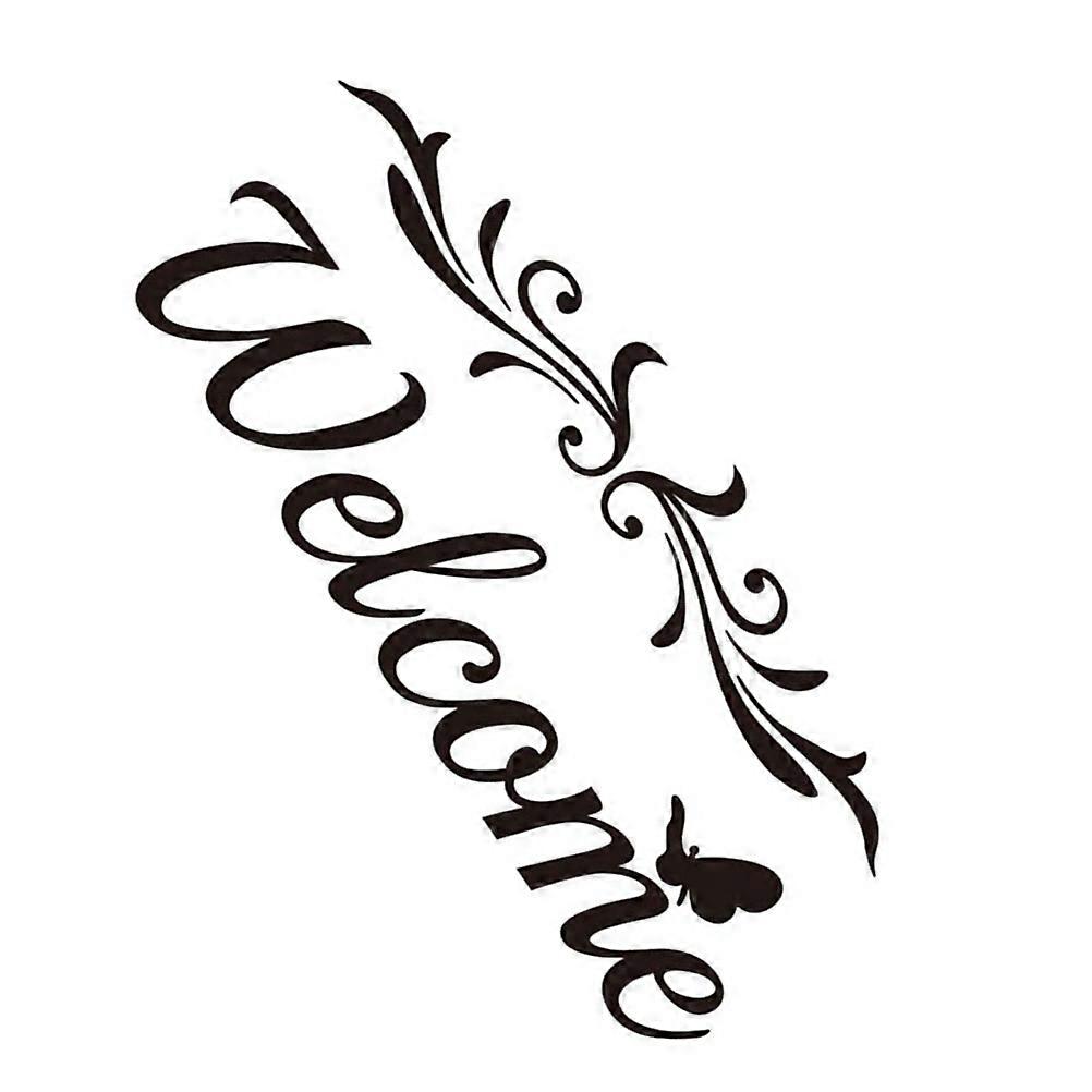 クリエイティブドアステッカー防水ブラックPVCウォールステッカー粘着性3Dプリント高精細10.5x25cmホームデコレーション1ピース