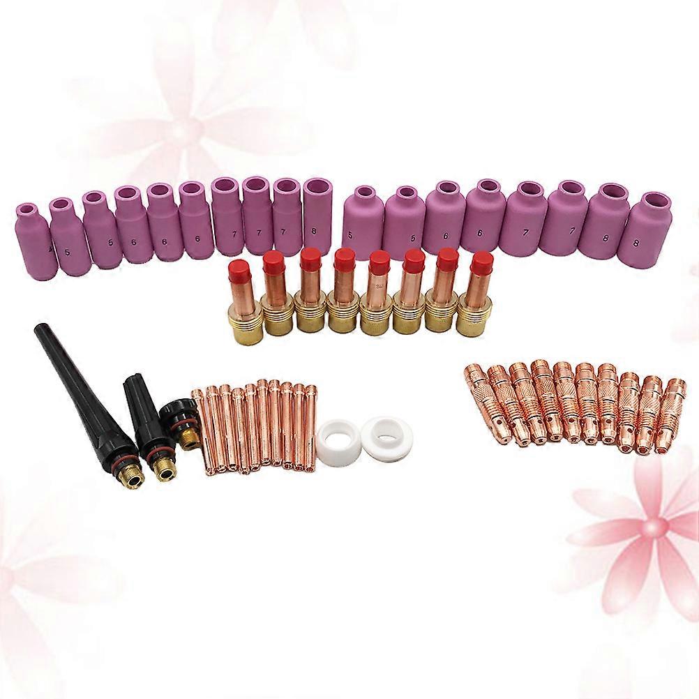 Tig Welding Torch Parts 51Pcs Metal Welding Equipment For Wp-17 Wp-18 Wp-26 TIG Welding Torch Region Free Long-Lasting Use