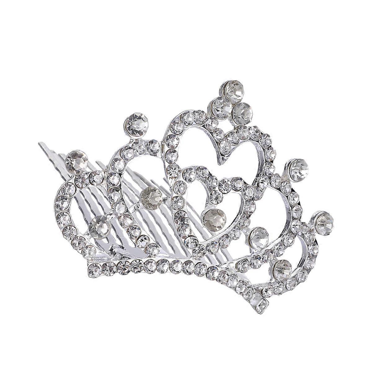 White Crystal Crown Headpiece for Girls Lightweight and Durable with Elegant Design for Parties and