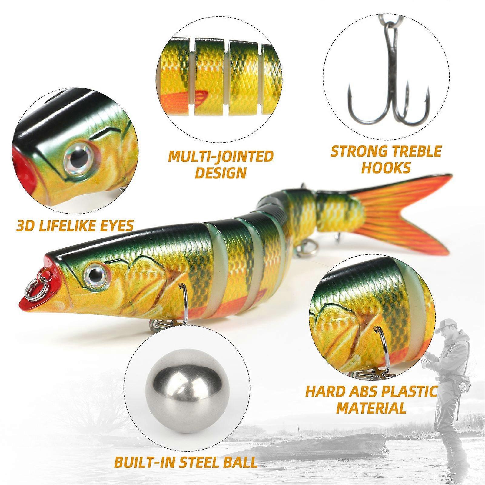 TARUOR 140mm Multi Jointed Swimbait Sinking Bait Lifelike 8 Segment Fishing Swimbait Hard Bait Artificial Lures Fishing Tackle
