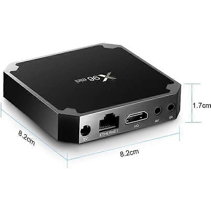 X96 Mini Smart TV Box Android 7.1.2 Amlogic S905W Quad Core H.265 VP9 HDR10 Mini PC 1GB+8GB DLNA WiFi LAN HD Black