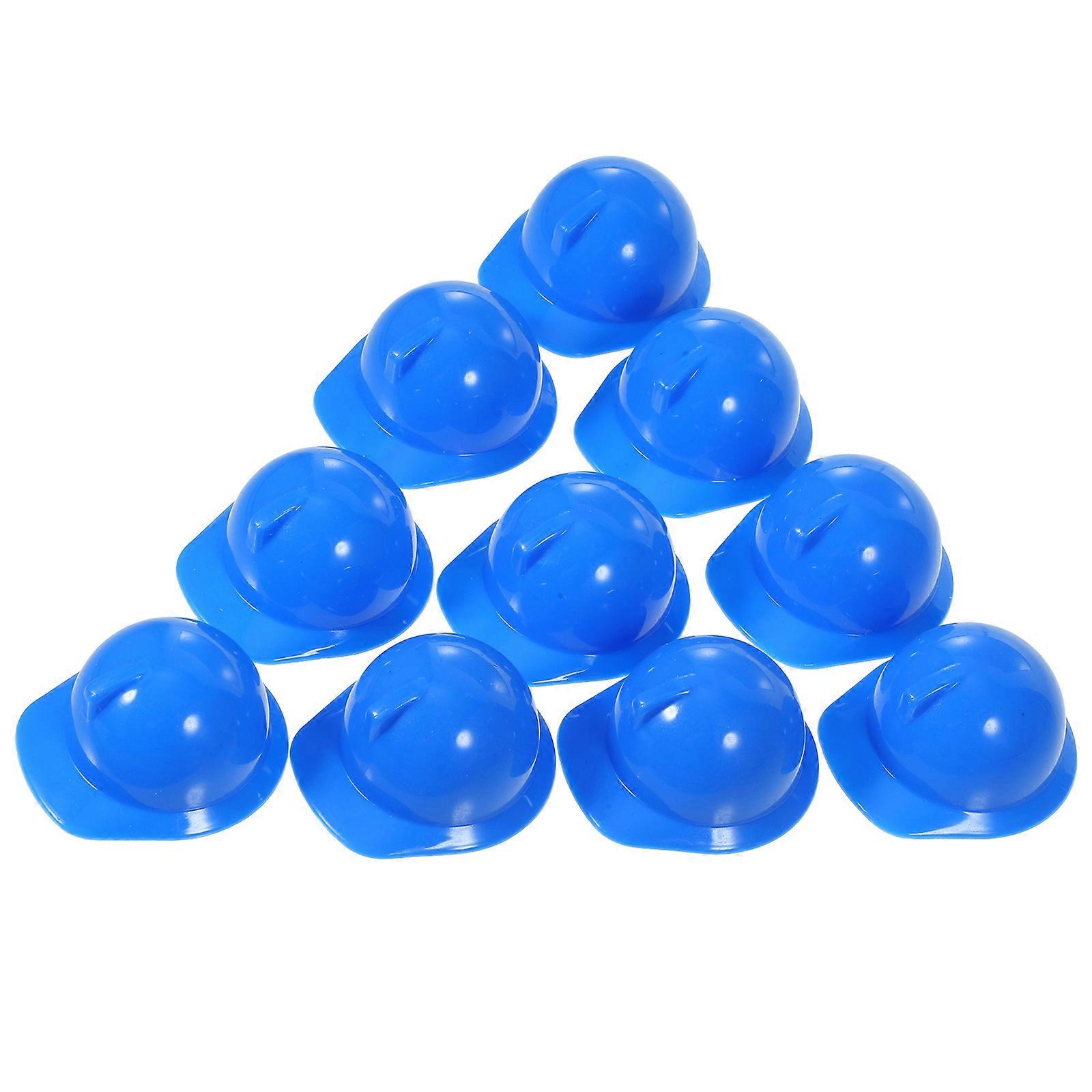 20Pcs Mini Construction Hats Tiny Helmet Shape For Children And Chickens 4.00X3.70X2.30CM Practical For Holiday Parties