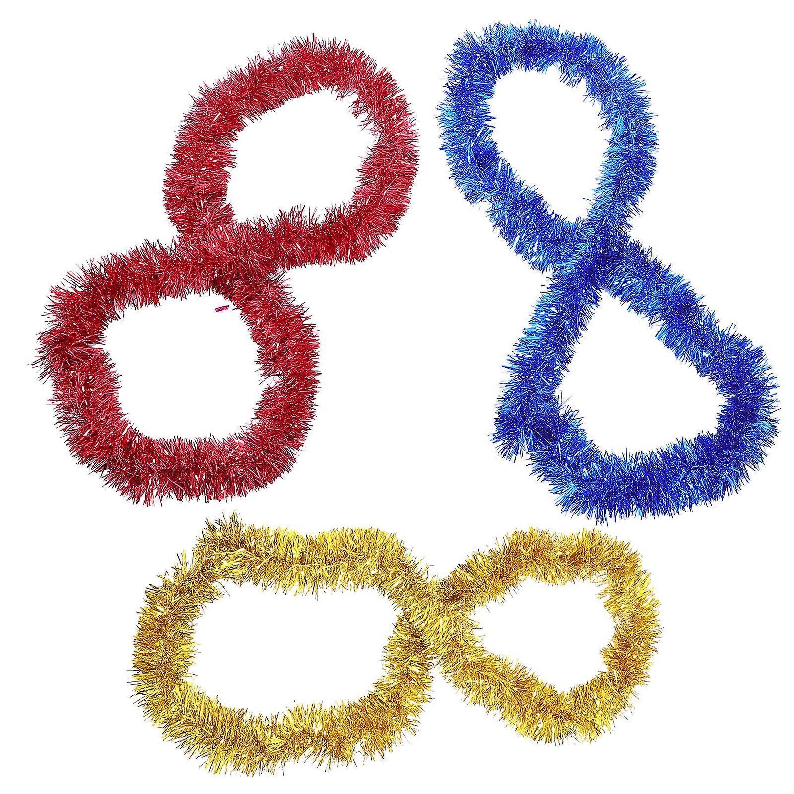 PET Garland for Decoration with Assorted Colors and DIY 3Pcs