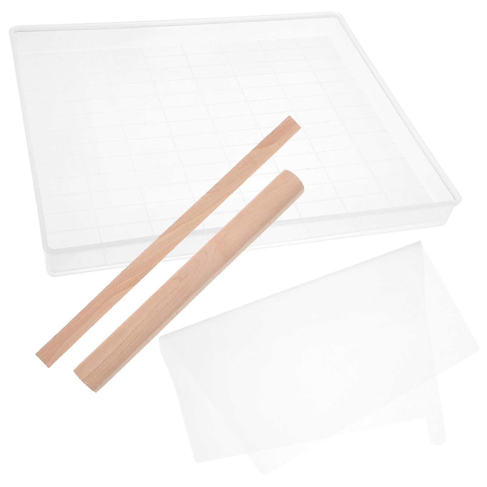 Nougat Mold Tools Tray Set for Candy Making with Snowflake Silicone Molds in Transparent PP Material
